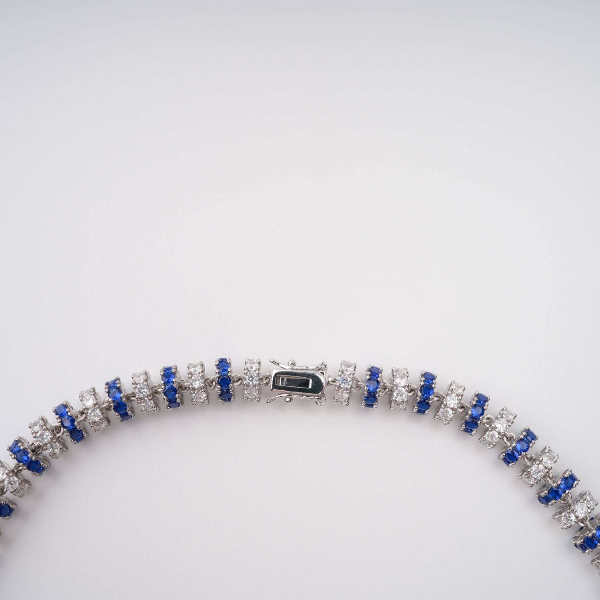SANDRINE BLUE CRYSTAL NECKLACE – EVENING PARTY JEWELRY