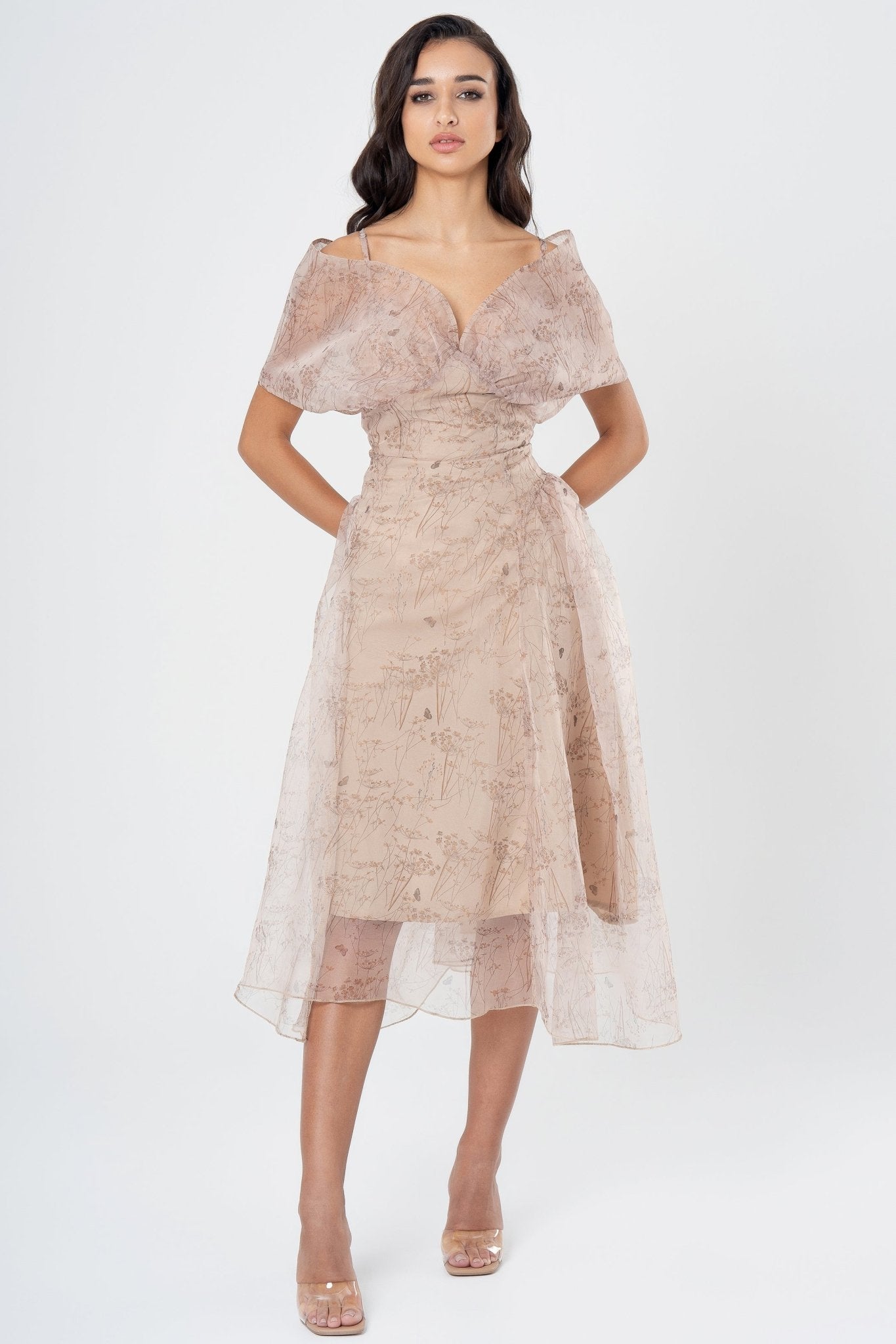 DSC01367-369053 SATIN WRAP MIDI DRESS FOR EVENING PARTIES