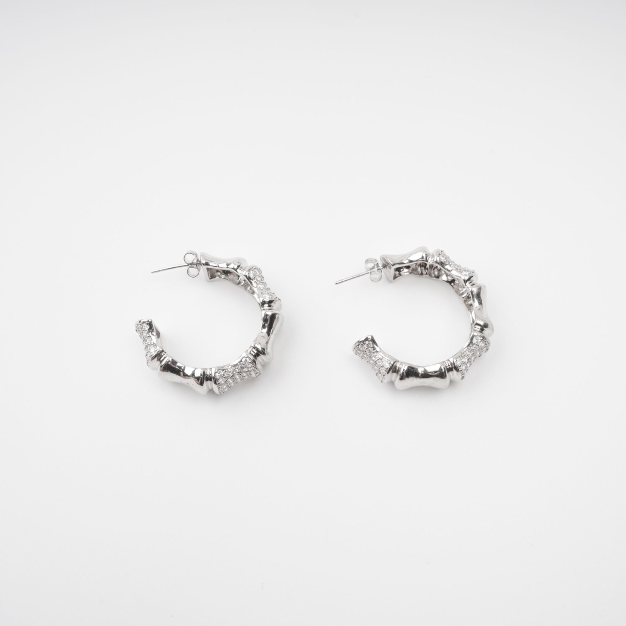 LÉA SILVER CRYSTAL DROP EARRINGS FOR PARTY