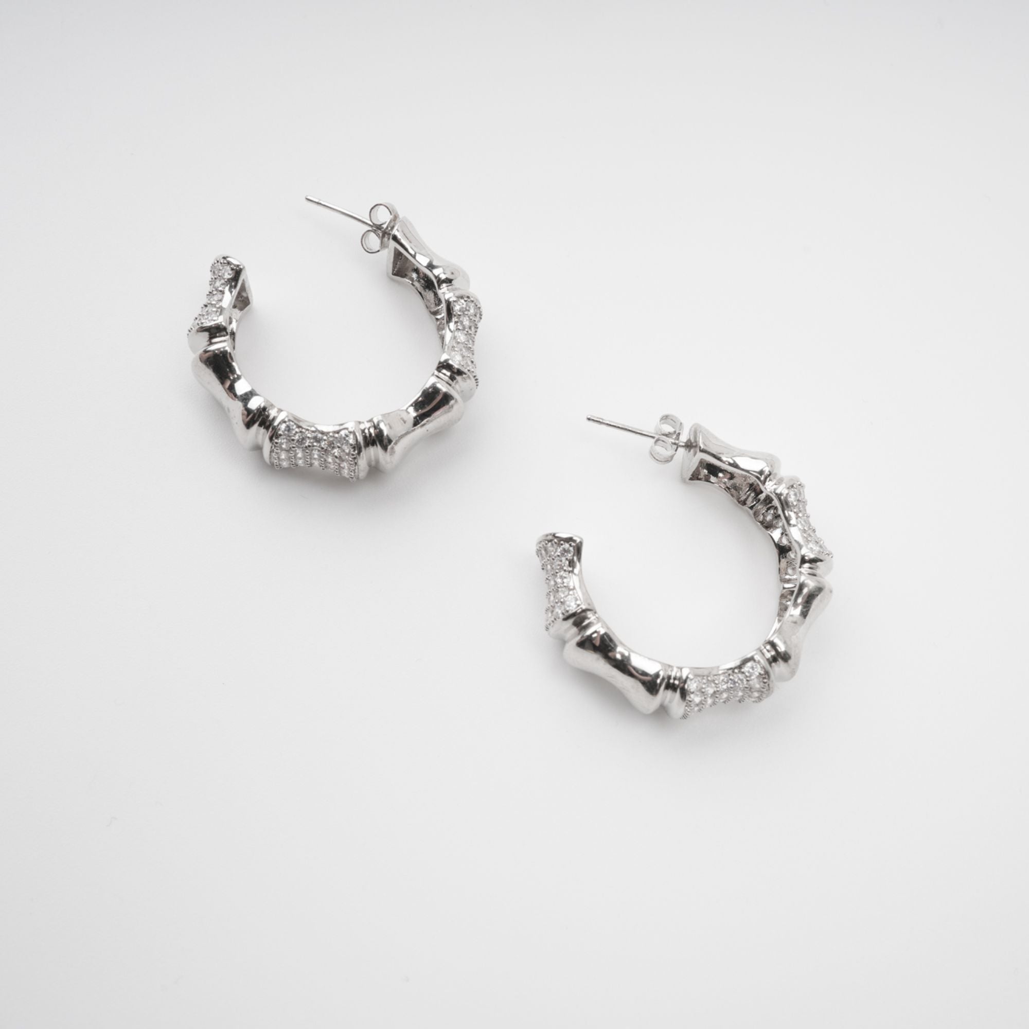 LÉA SILVER CRYSTAL DROP EARRINGS FOR PARTY