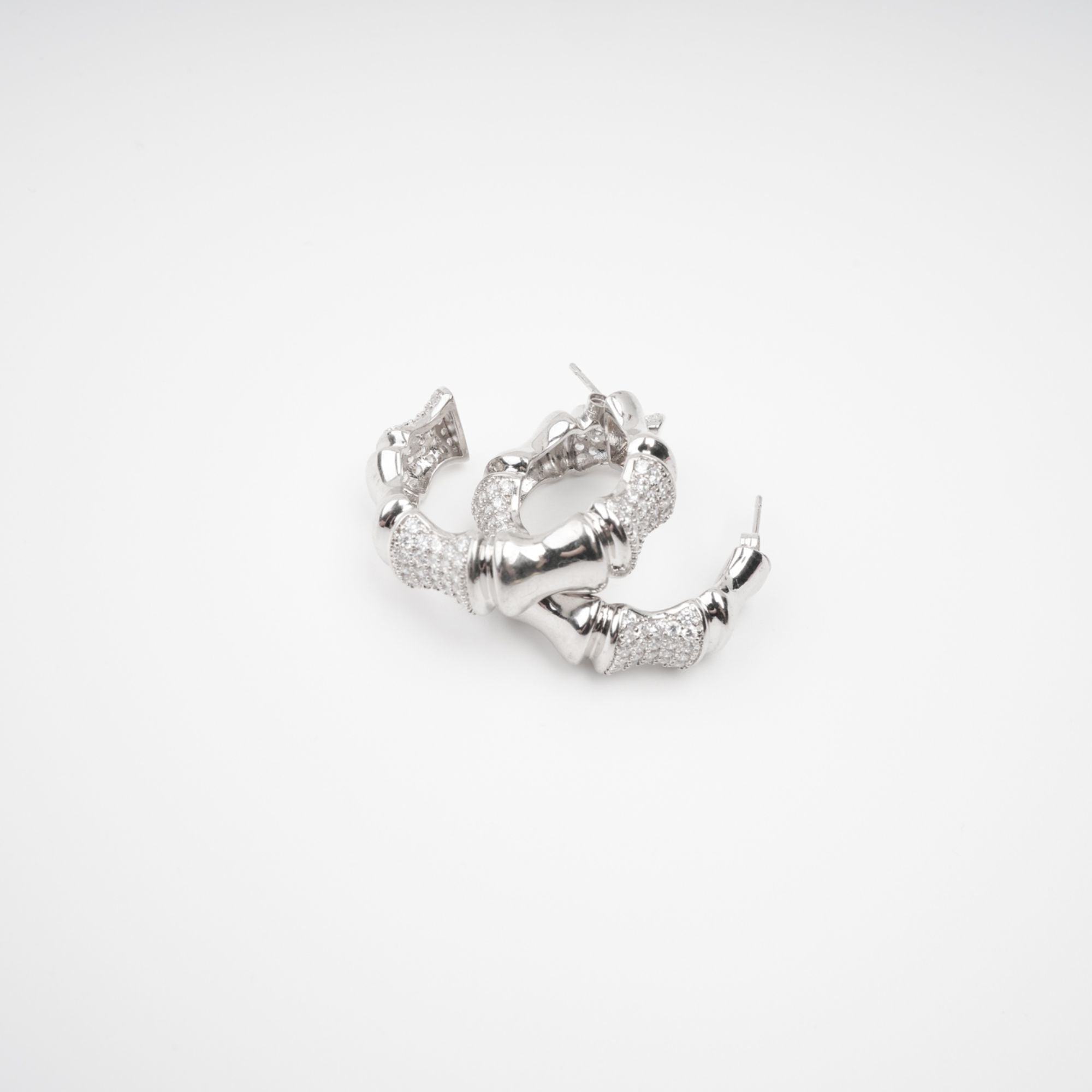 LÉA SILVER CRYSTAL DROP EARRINGS FOR PARTY