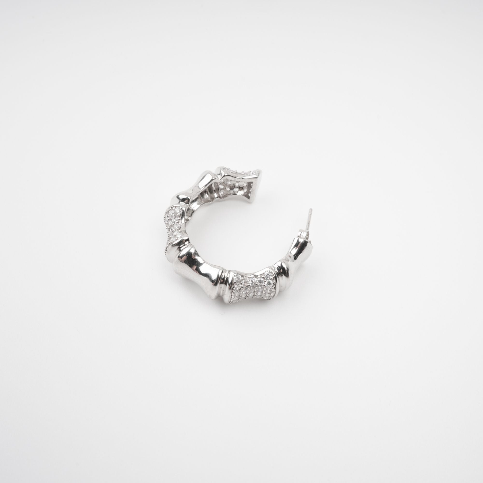 LÉA SILVER CRYSTAL DROP EARRINGS FOR PARTY