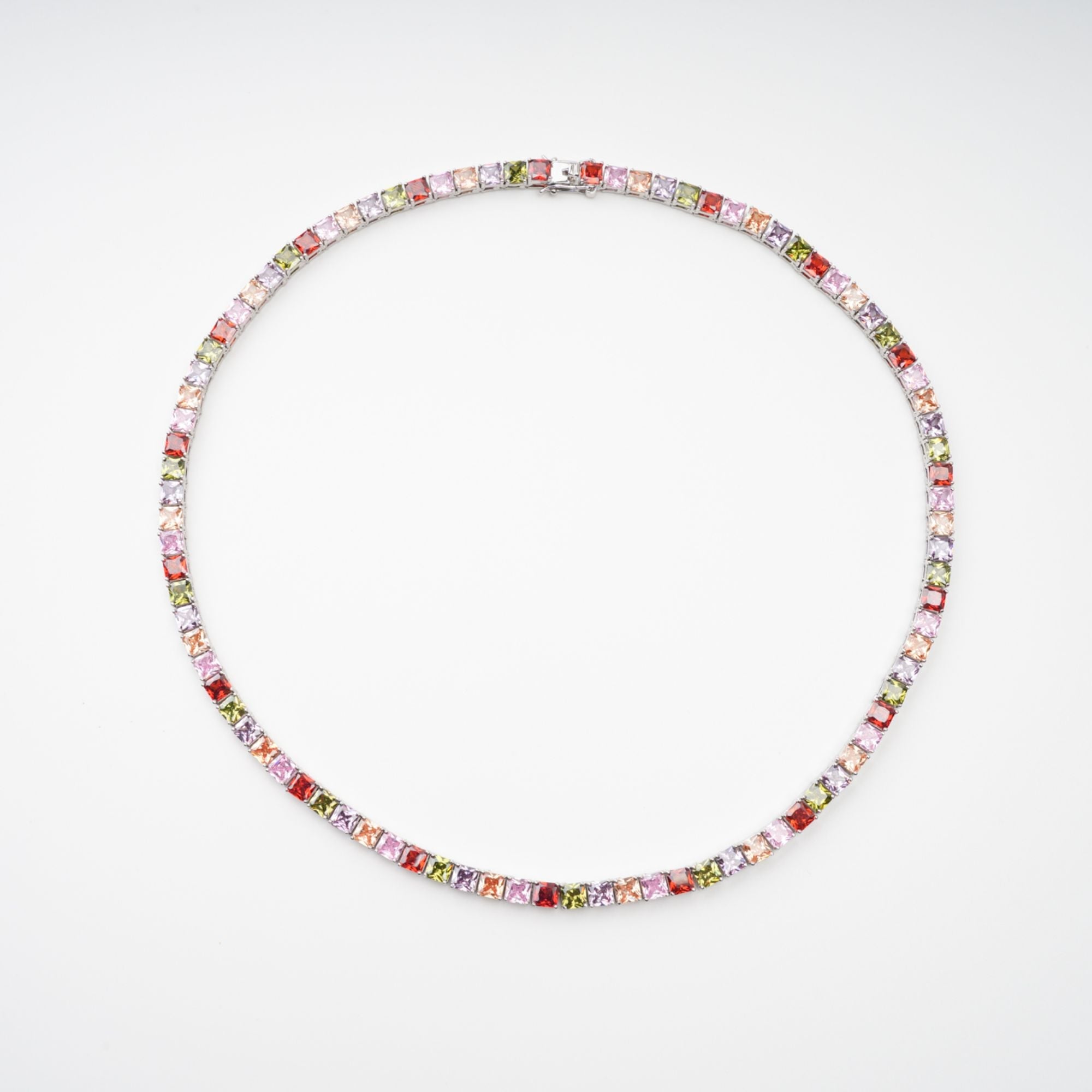 DSC01638_1293f59c-1a9e-4a20-9556-27b02dcc78ab AVRIL MULTI SQUARE CRYSTAL NECKLACE, PARTY JEWELRY