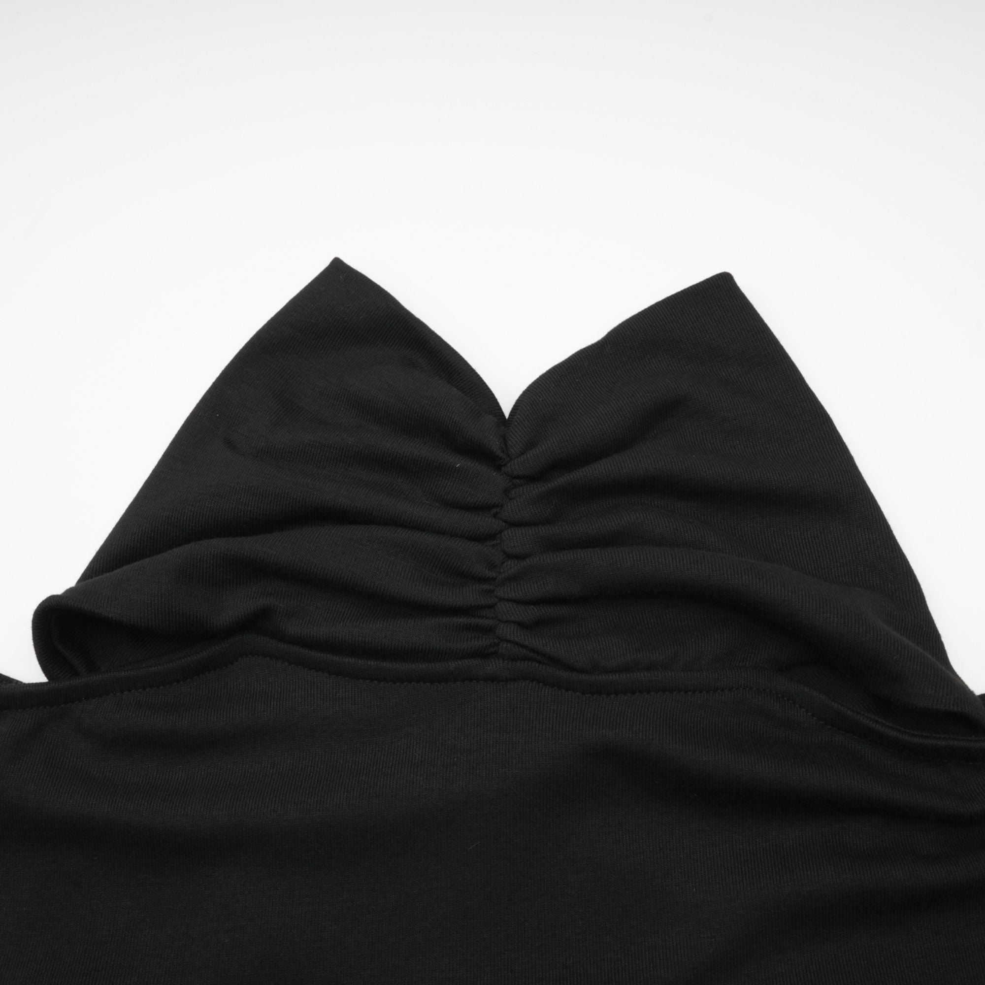 DSC01918_40369c7d-148b-4ff6-b35a-016918d0e974 ODETTE BLACK RUCHED JERSEY TOP FOR NIGHT OUT