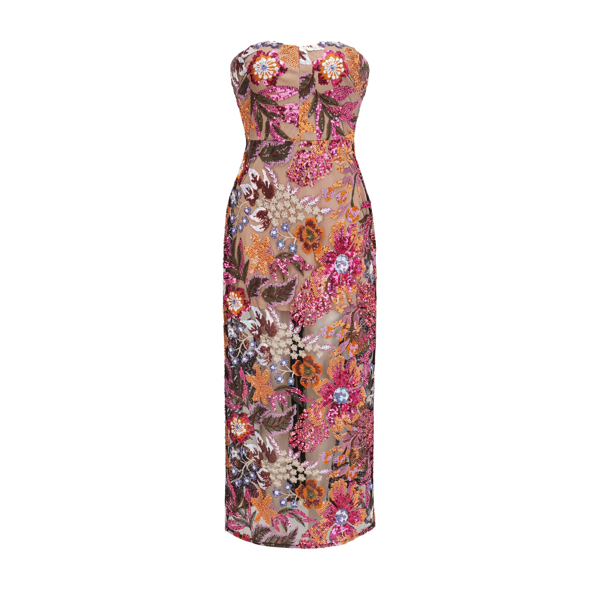 THÉRÈSE SEQUIN MULTICOLOUR MIDI DRESS