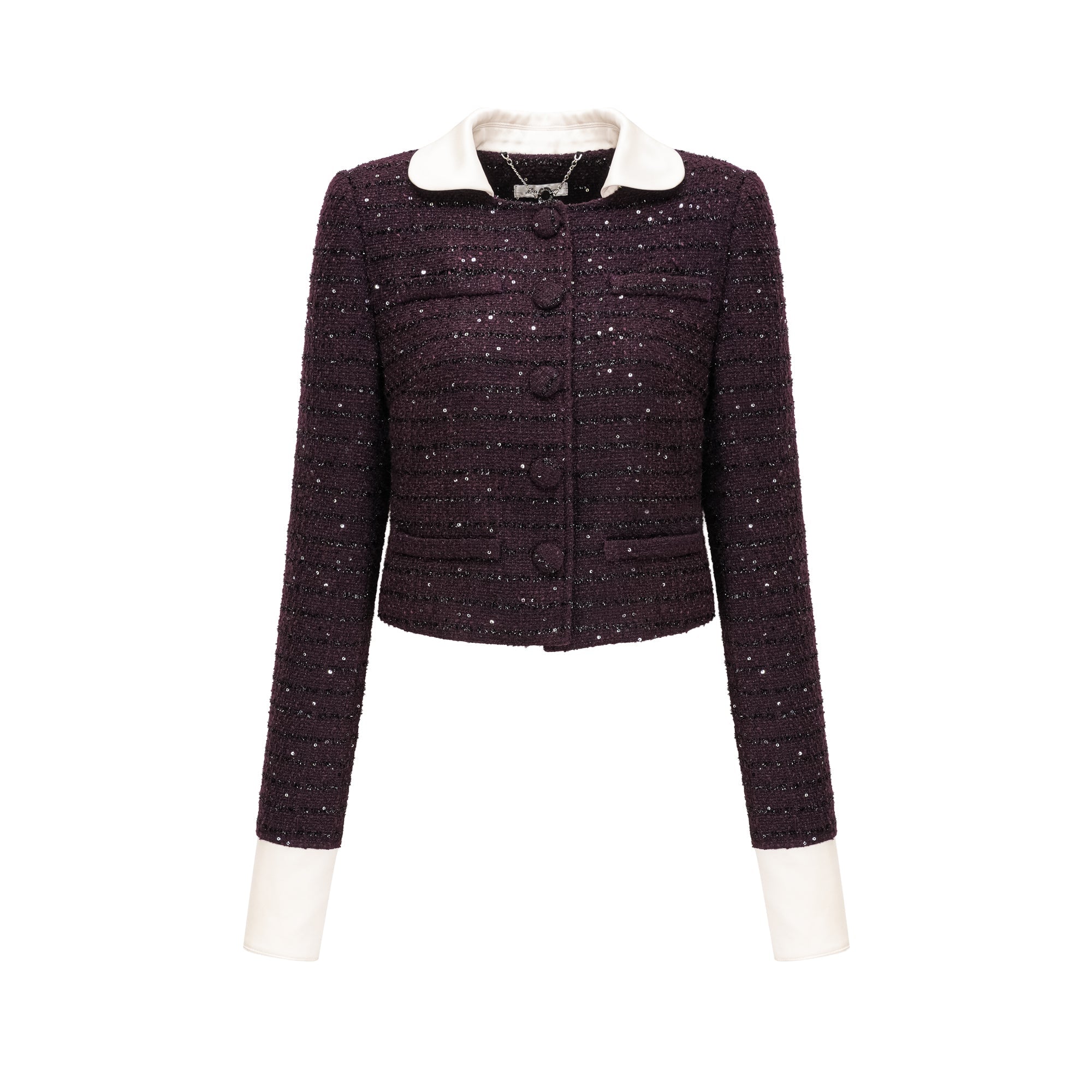 BRIGITTE PURPLE SEQUIN TWEED SET