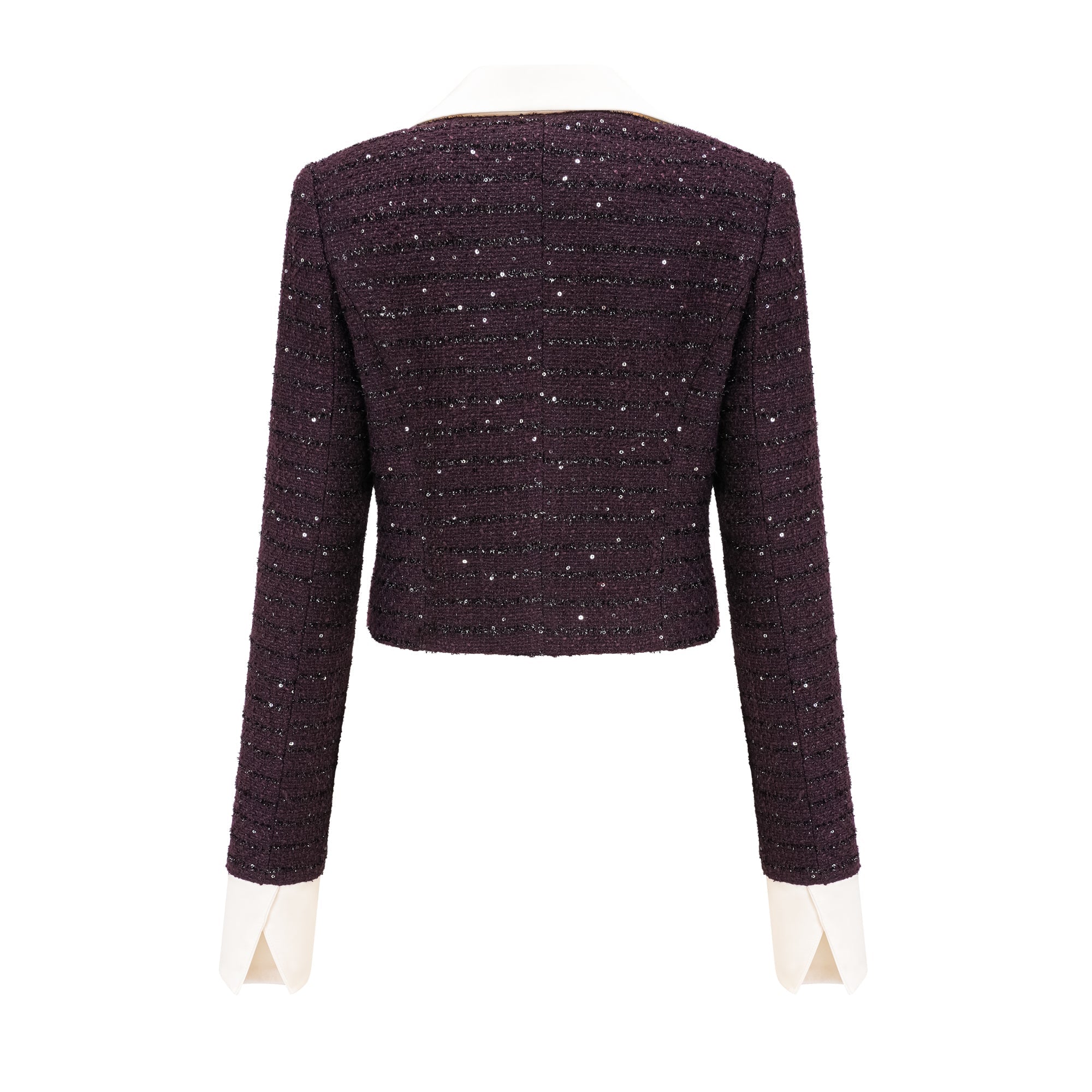 DSC02381 BRIGITTE PURPLE SEQUIN TWEED SET