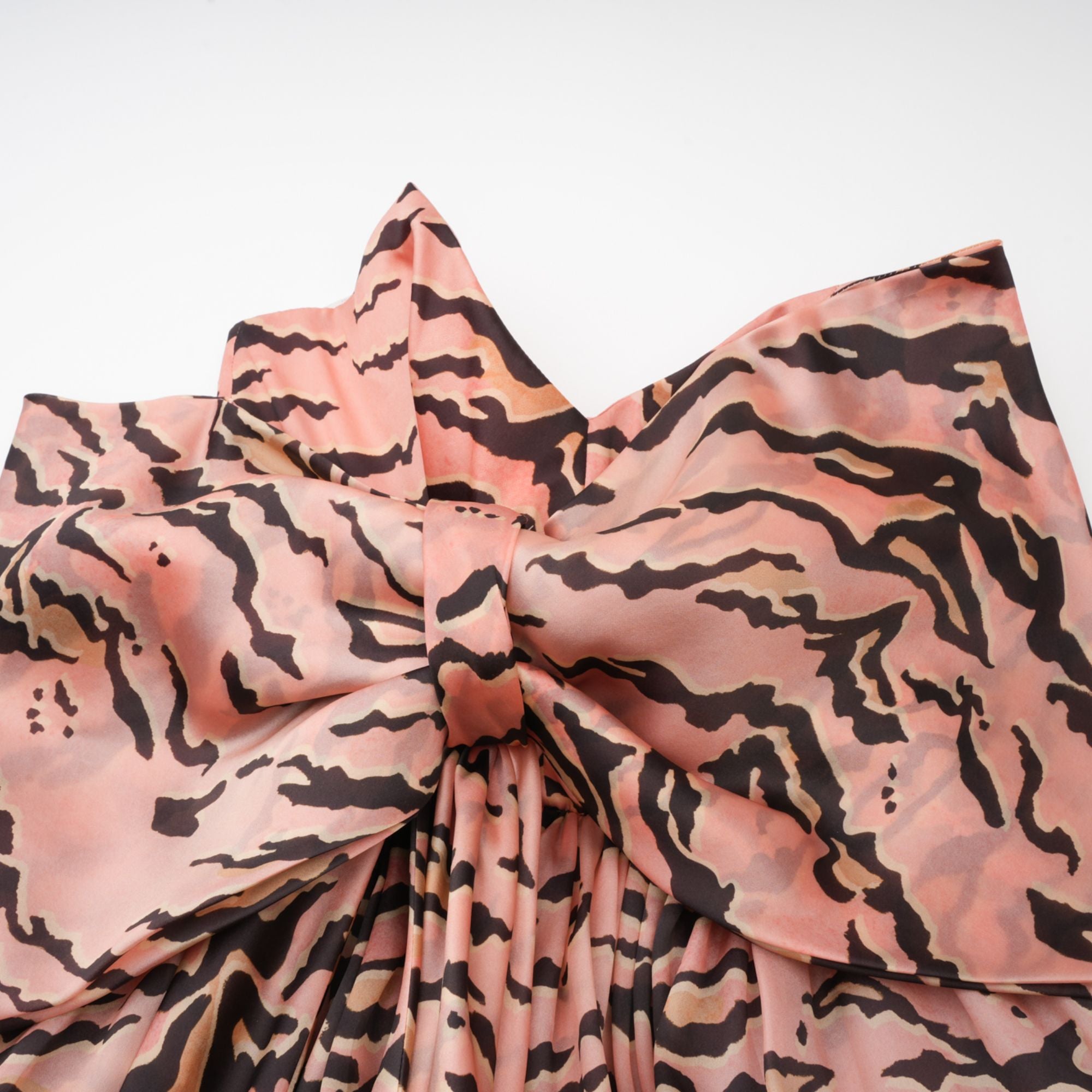 LILLIE BOW-DETAIL FLARED MINI DRESS