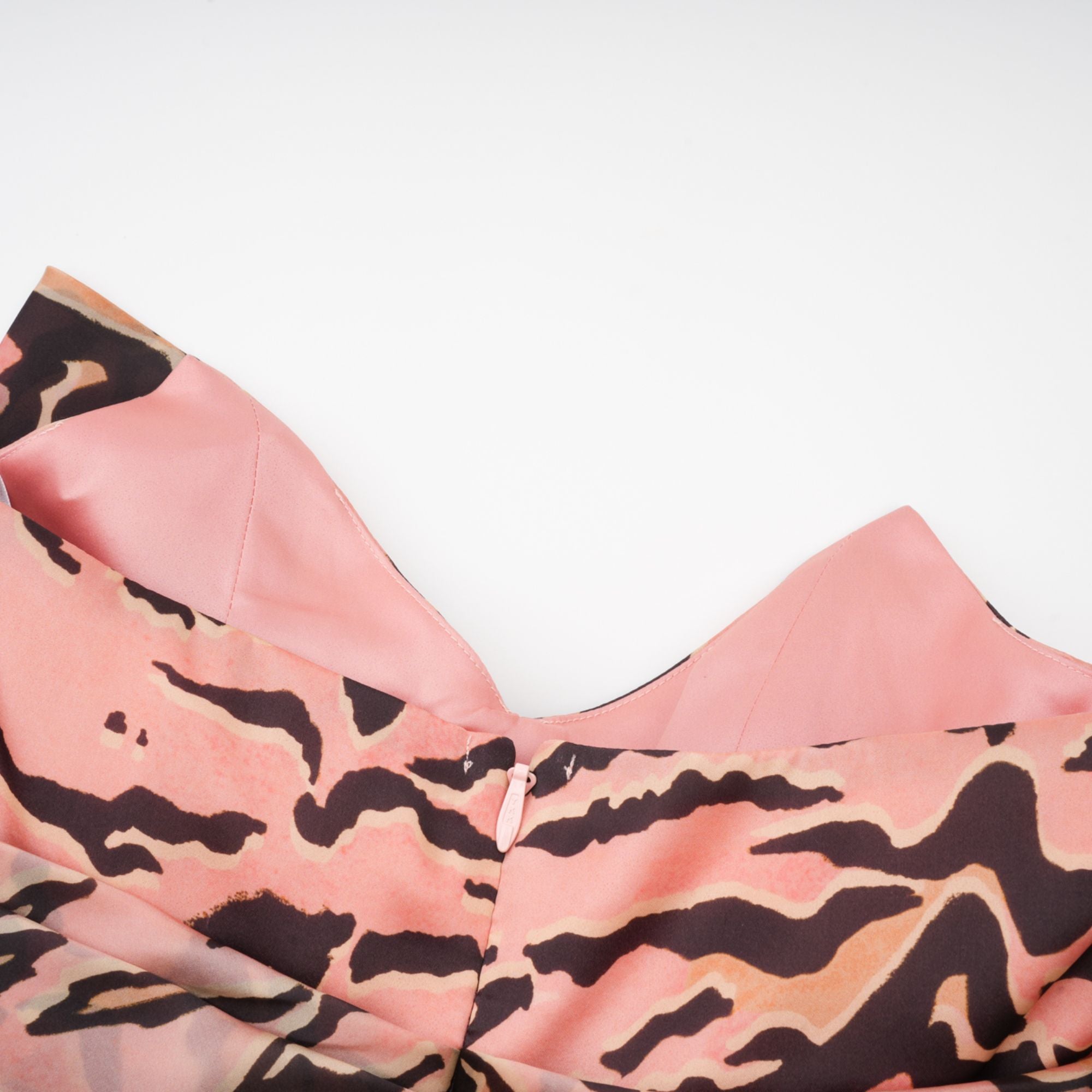 LILLIE BOW-DETAIL FLARED MINI DRESS
