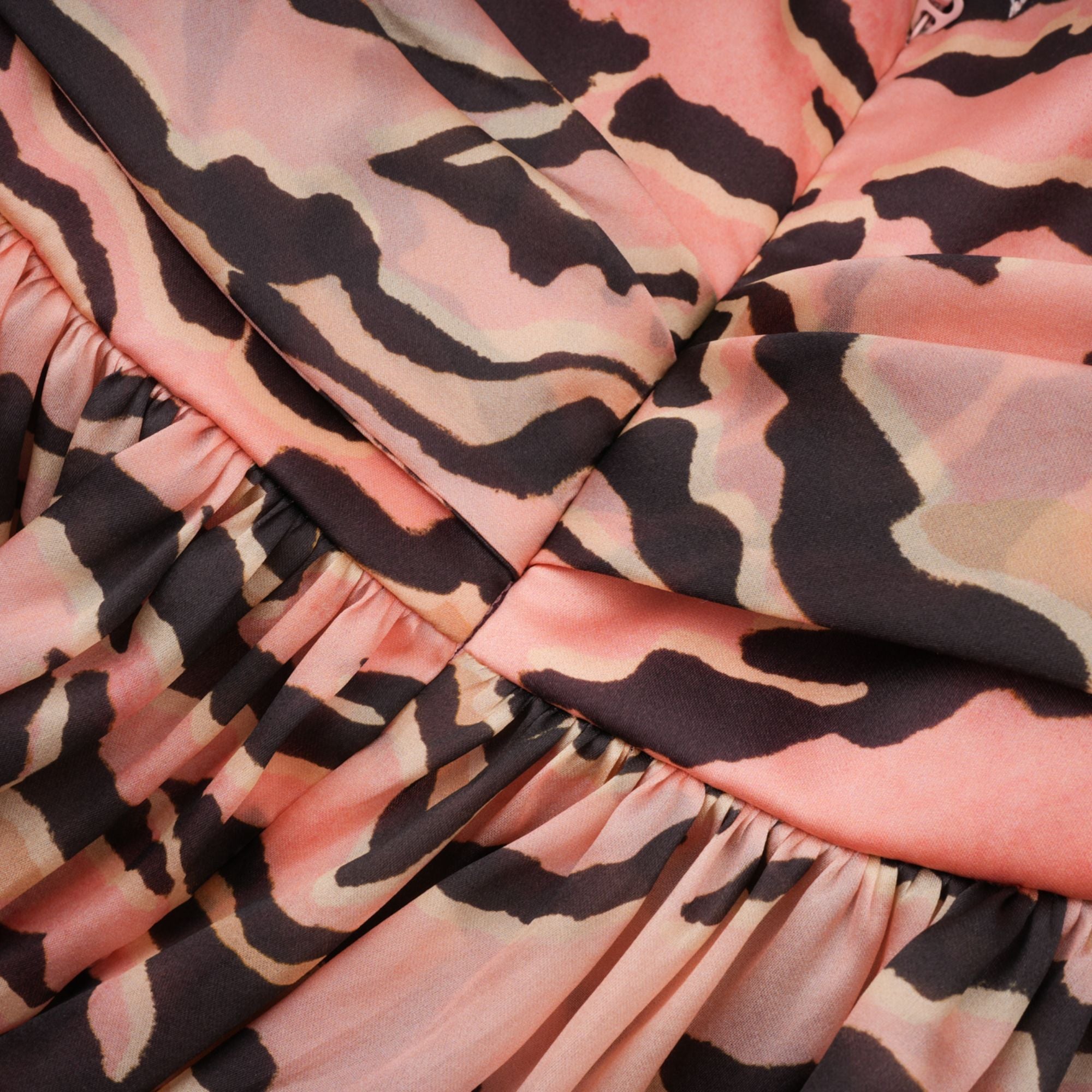 LILLIE BOW-DETAIL FLARED MINI DRESS