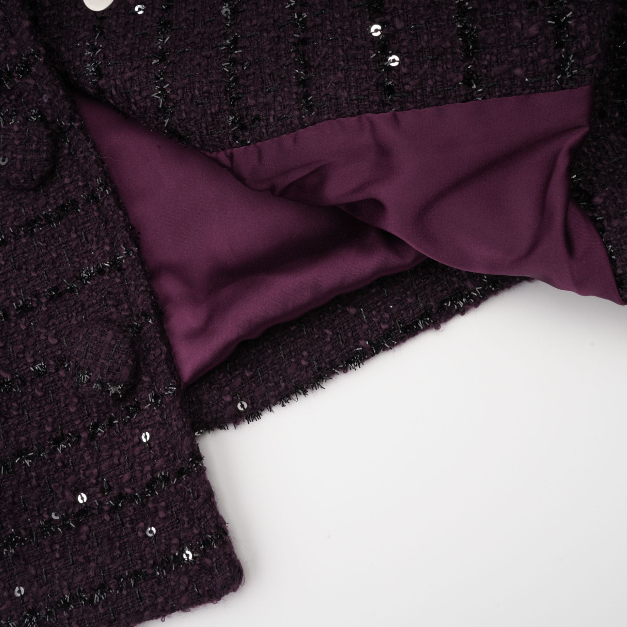 BRIGITTE PURPLE SEQUIN TWEED SET
