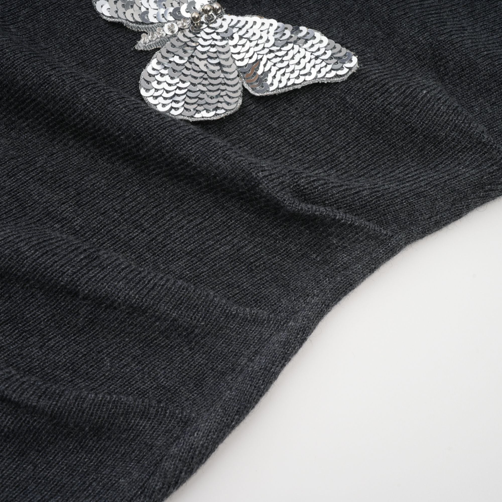 ANASTASIE GREY SEQUIN BUTTERFLY CARDIGAN PARTY
