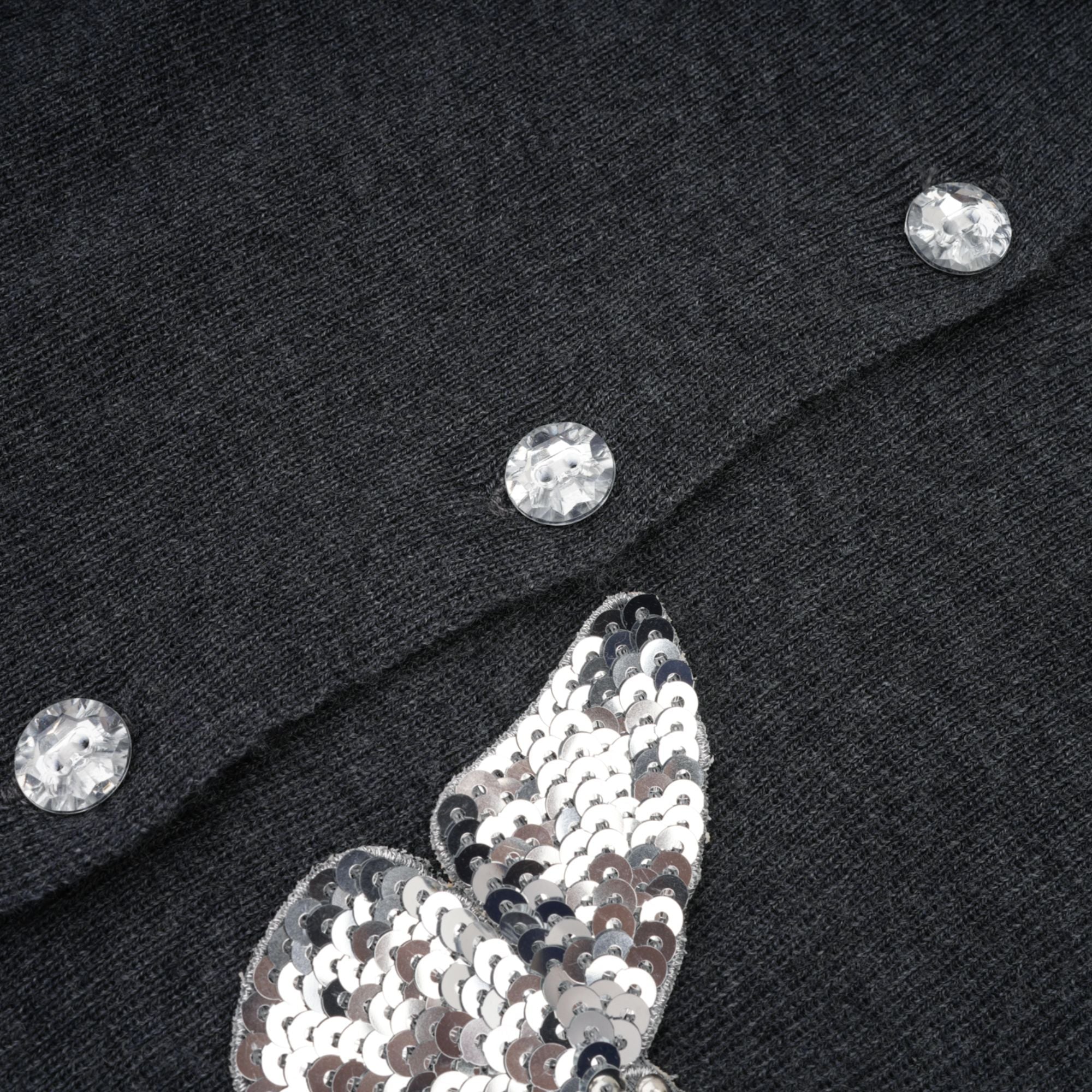 ANASTASIE GREY SEQUIN BUTTERFLY CARDIGAN PARTY