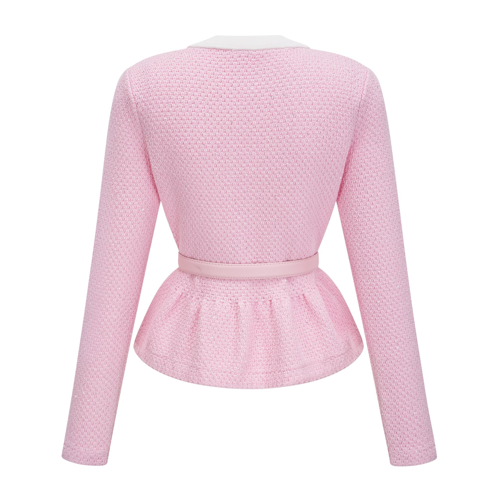 SHIRLEY SEQUINED KNIT SET, PINK COCKTAIL PARTY