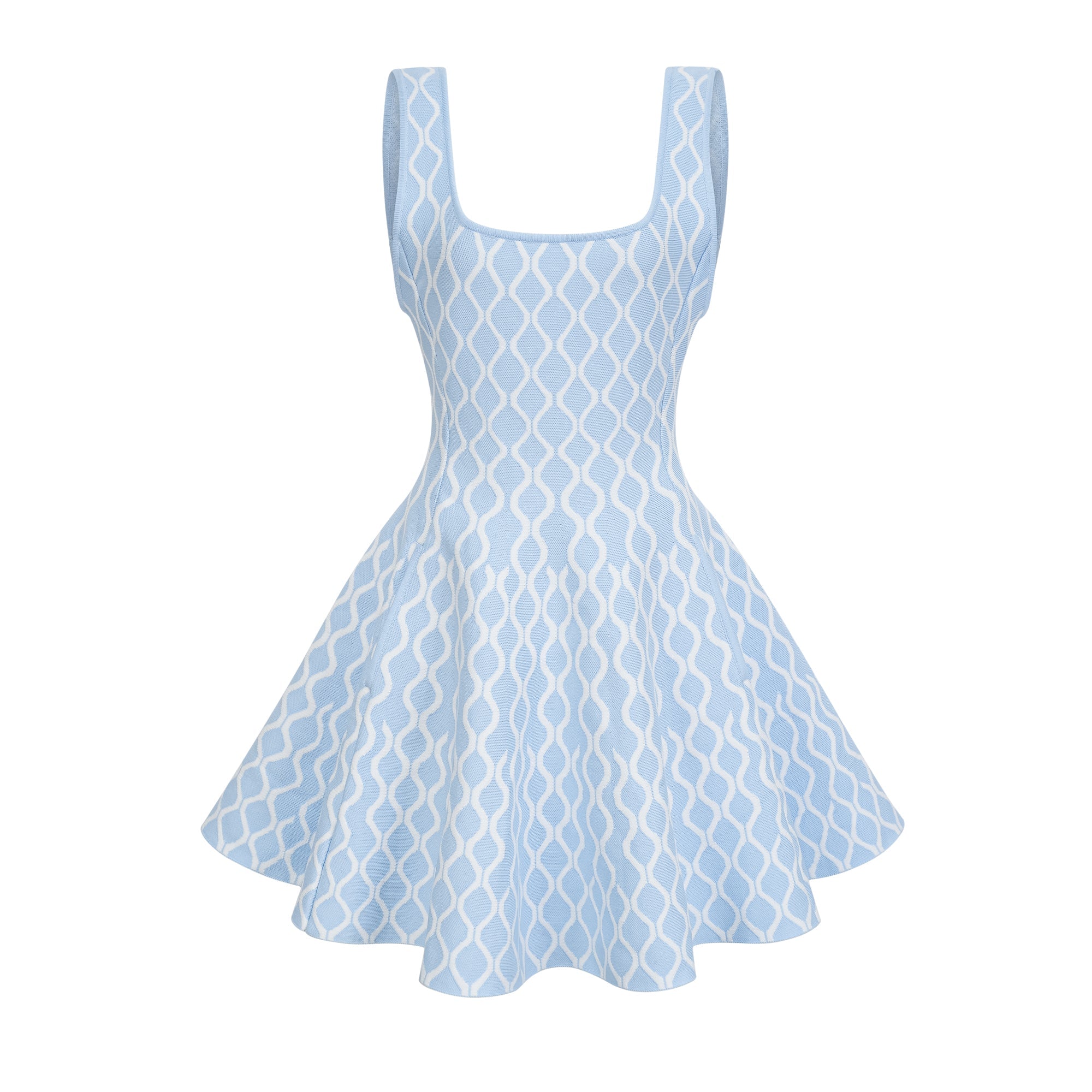 HÉLÈNE JACQUARD SLEEVELESS MINI DRESS FOR PARTIES