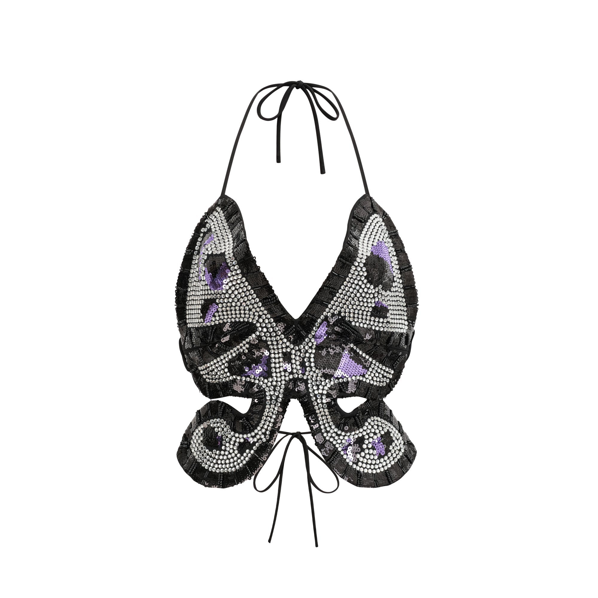 VITTORIA EMBELLISHED BUTTERFLY TOP FOR EVENING