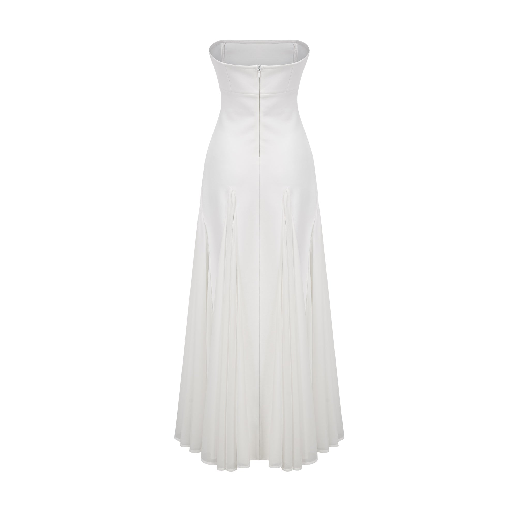 NATHALIE WHITE TULLE MAXI DRESS FOR FORMAL EVENTS
