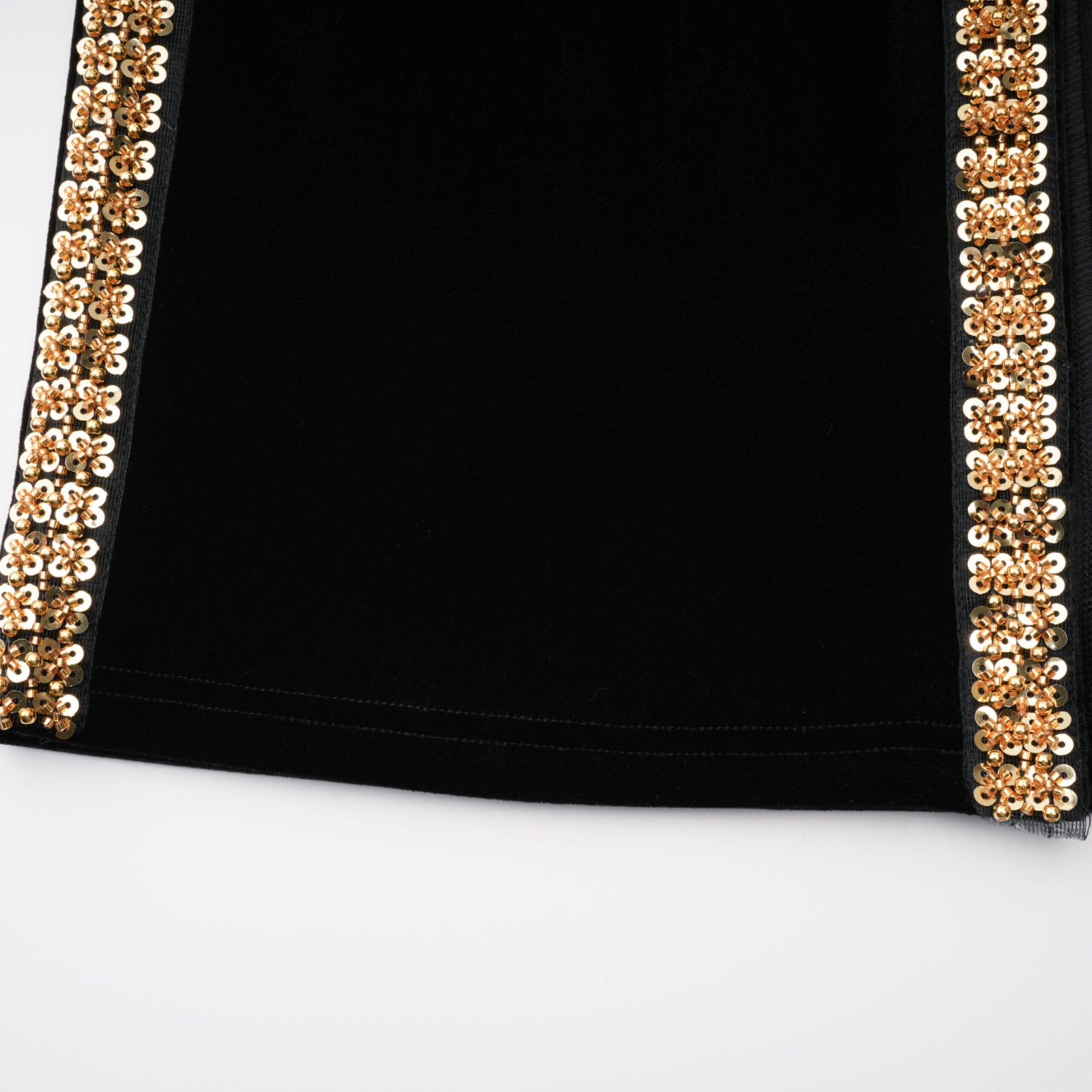 LYDIA BLACK CRYSTAL MAXI DRESS, FRONT SLIT, EVENING
