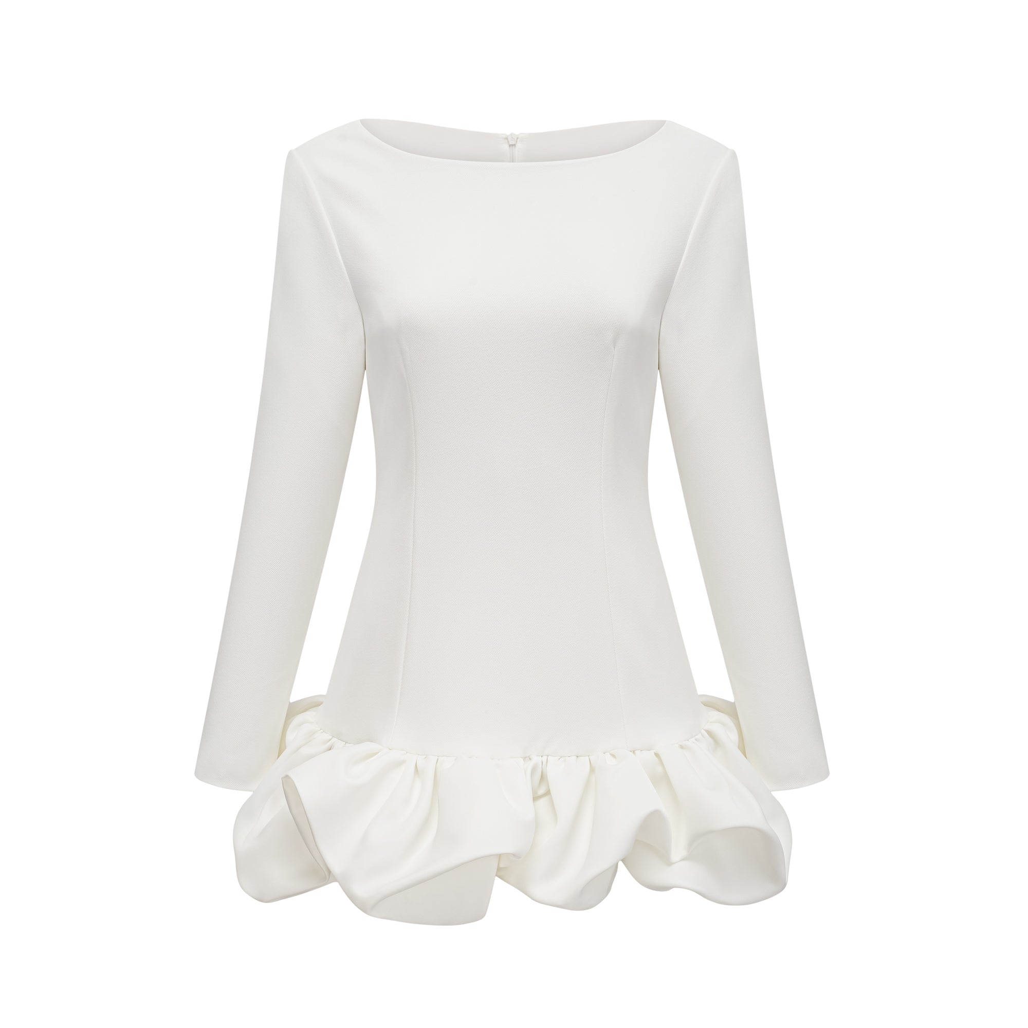 ELODIE BUBBLE MINI DRESS, WHITE, COCKTAIL