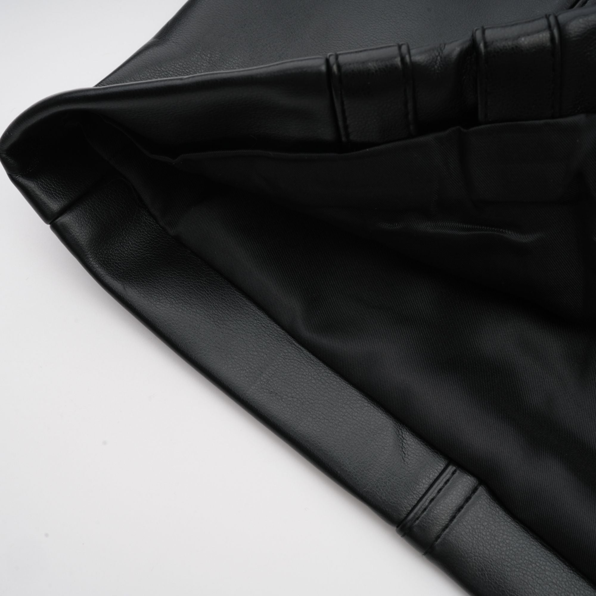 DAPHNE EYELET LEATHER JACKET & SKIRT MATCHING SET