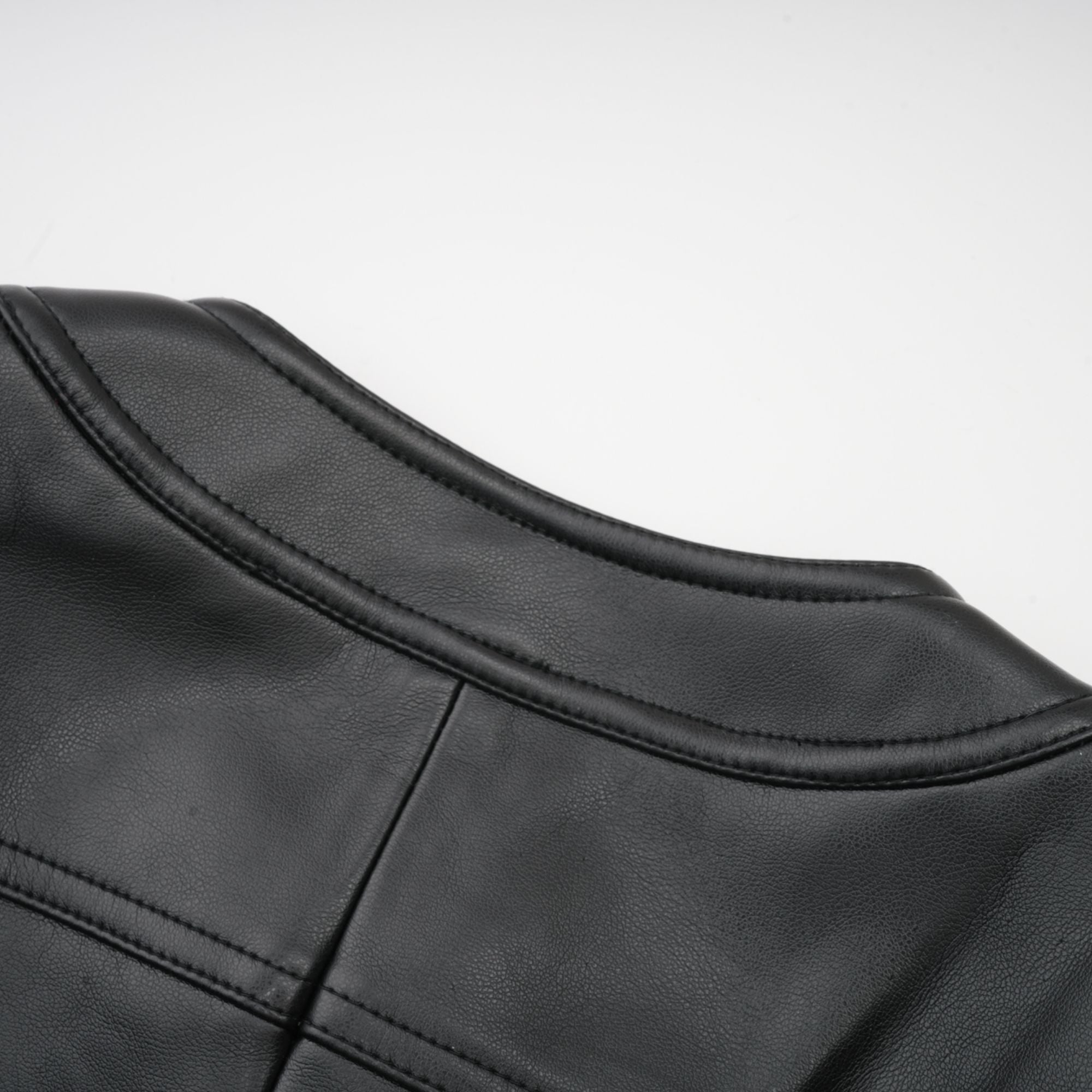 DAPHNE EYELET LEATHER JACKET & SKIRT MATCHING SET