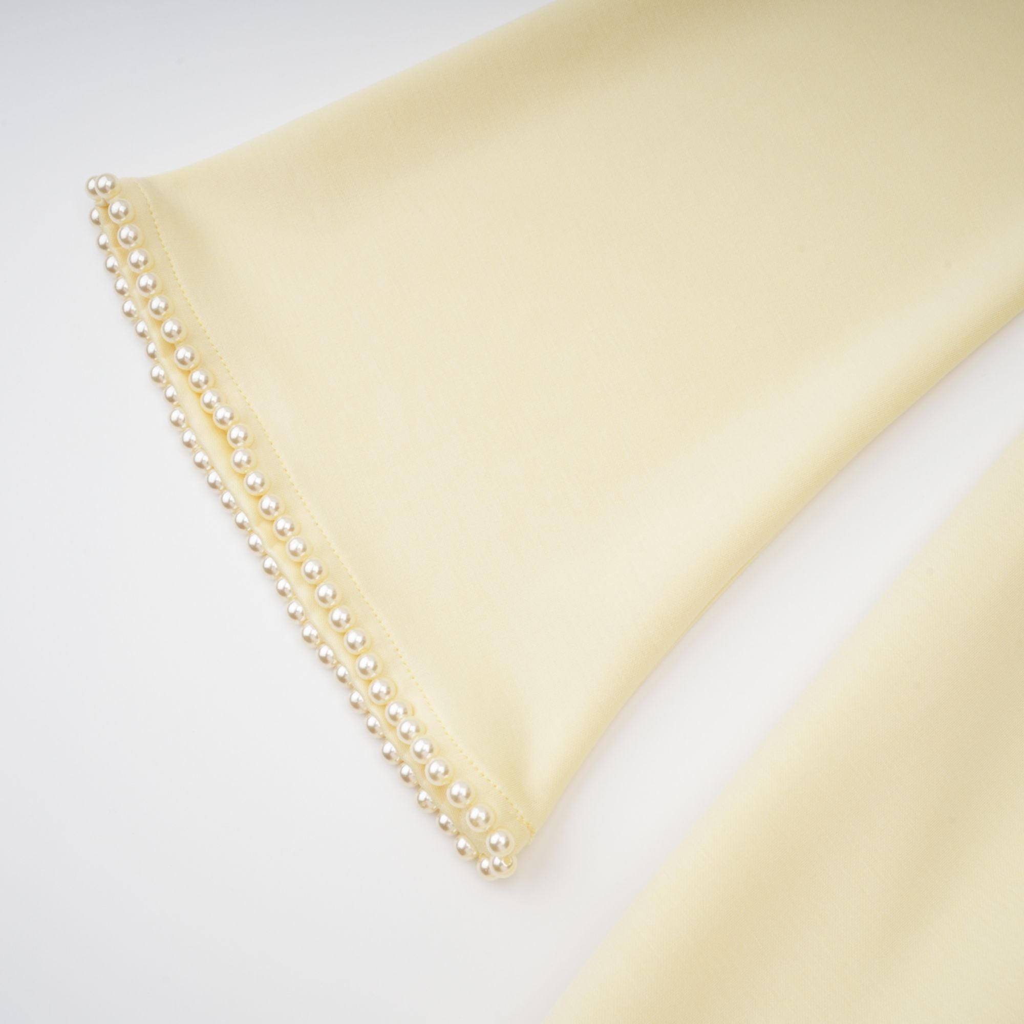 MURRAY YELLOW PEARL TRIM SHAWL MAXI DRESS