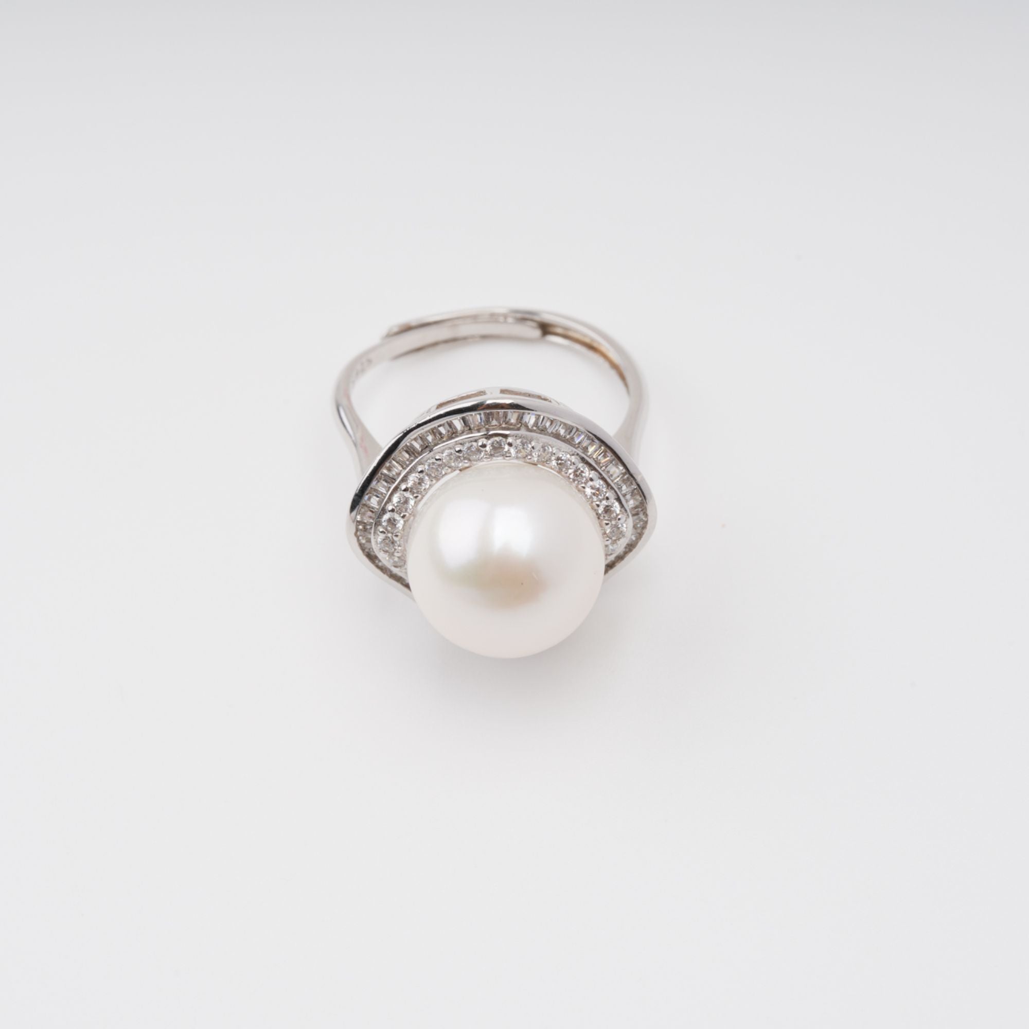 HORTENSE STERLING SILVER PEARL ADJUSTABLE RING
