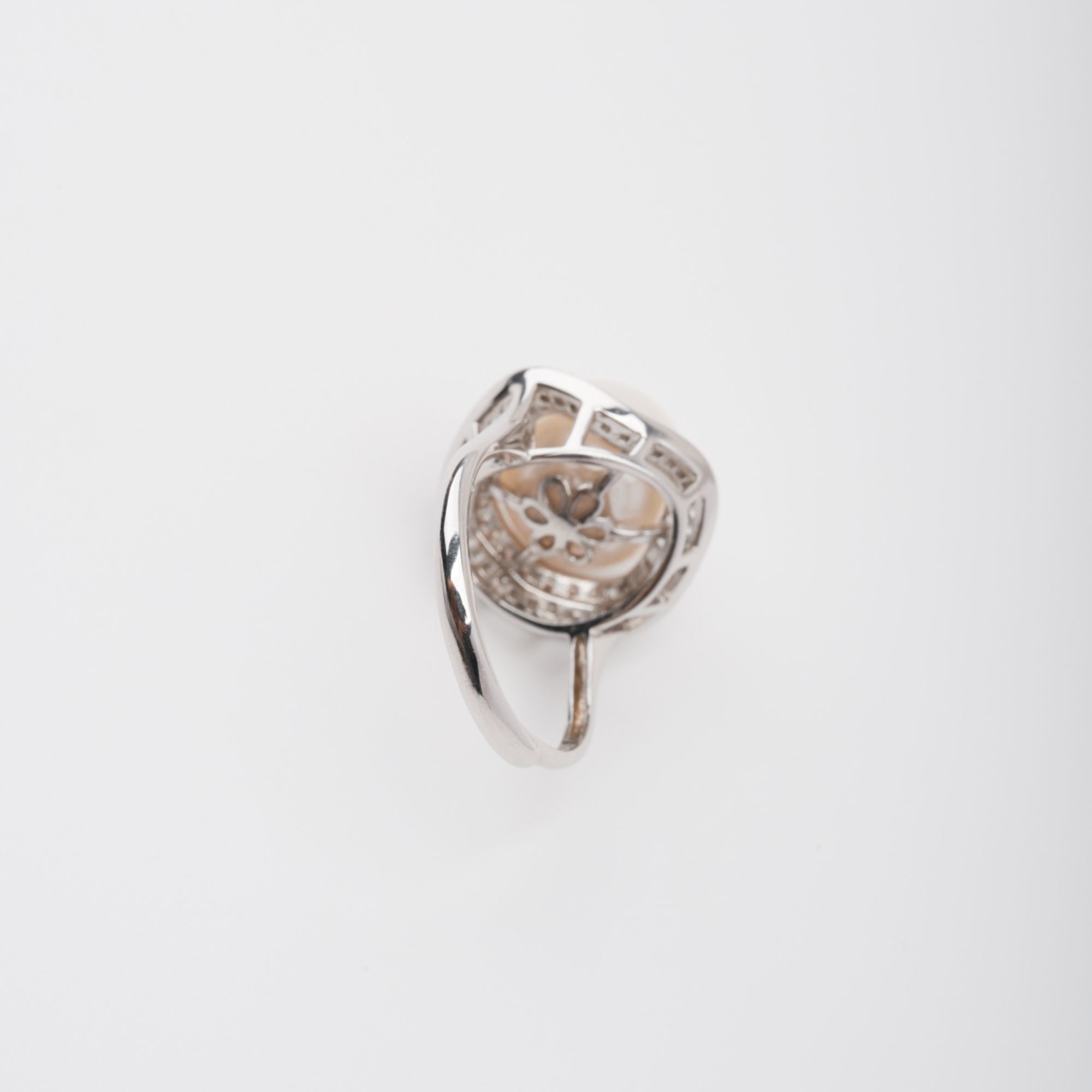 HORTENSE STERLING SILVER PEARL ADJUSTABLE RING