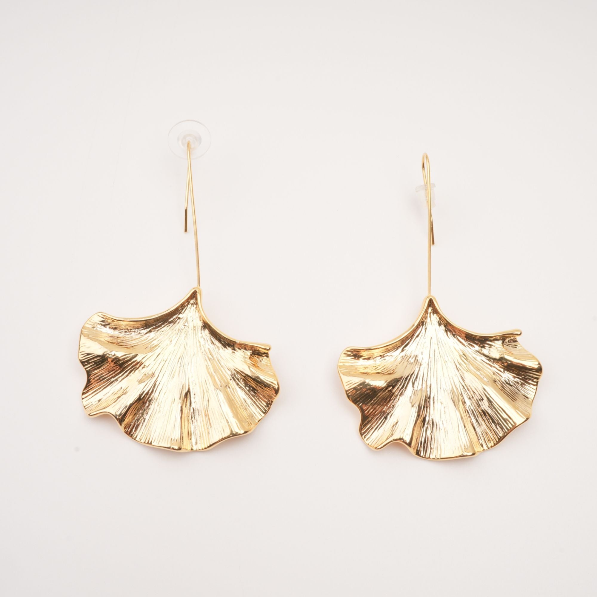 JULIET GOLD GINKGO DROP EARRINGS FOR WEDDING
