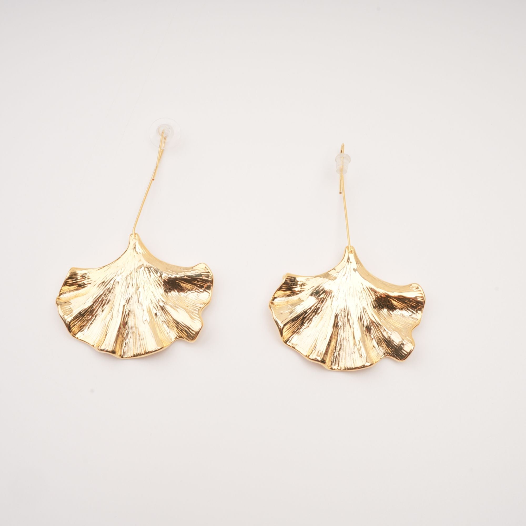 JULIET GOLD GINKGO DROP EARRINGS FOR WEDDING