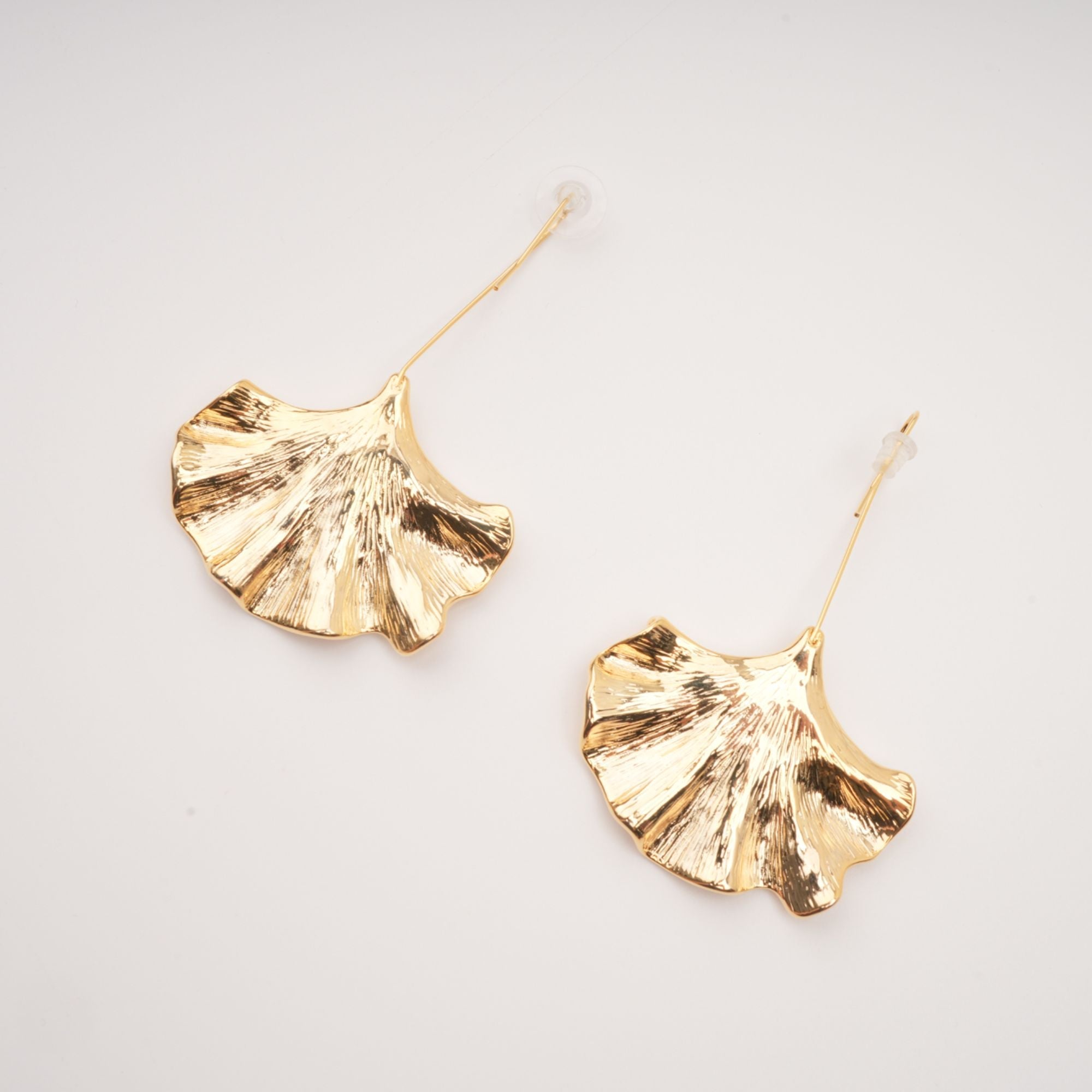 JULIET GOLD GINKGO DROP EARRINGS FOR WEDDING