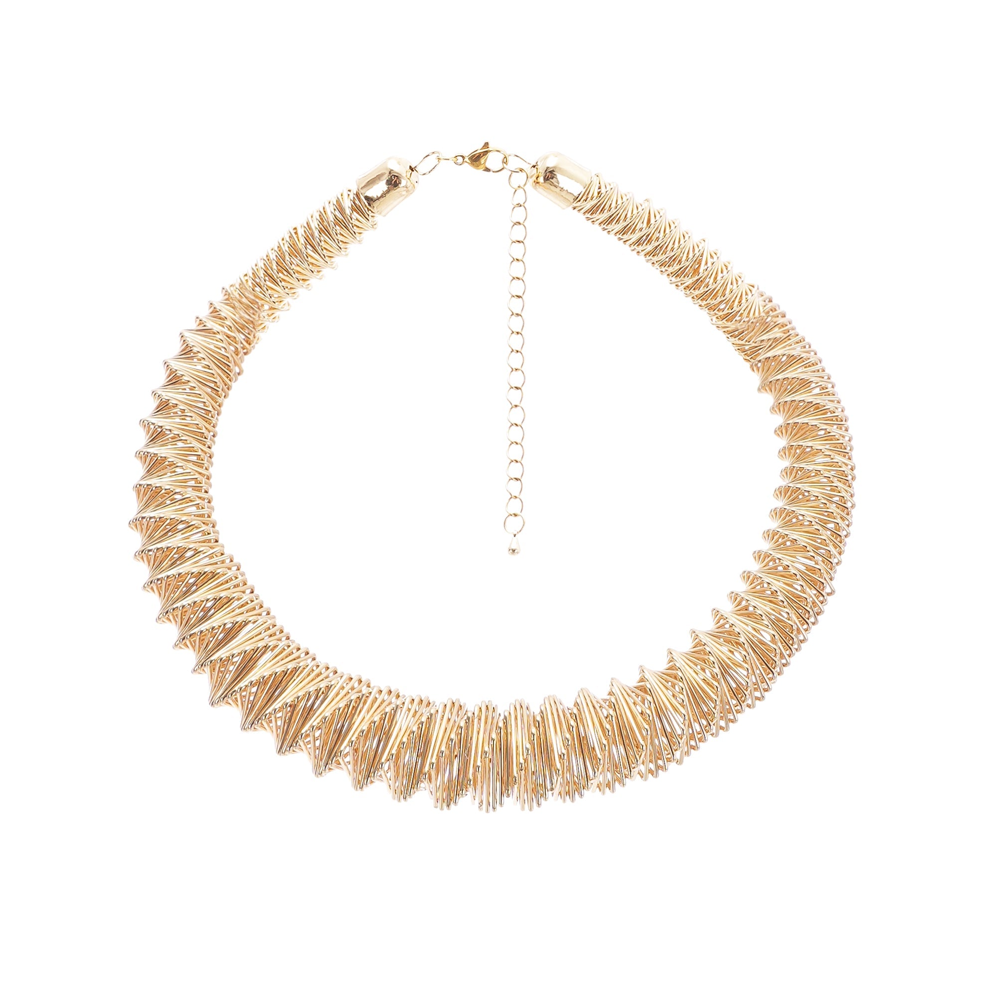 DSC06056 THAÏS GOLD TWISTED NECKLACE FOR EVENTS