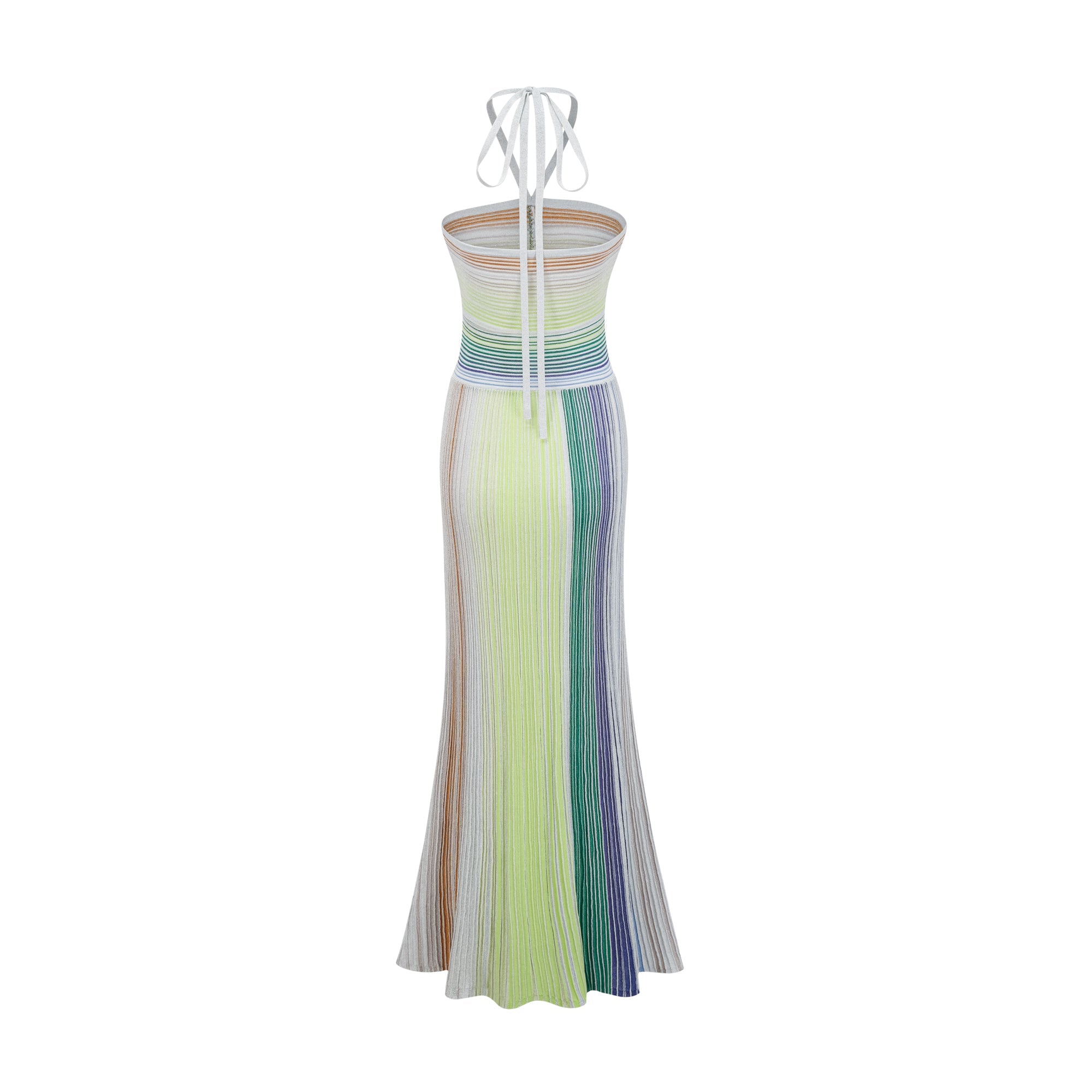 SERELITH METALLIC BACKLESS MAXI DRESS