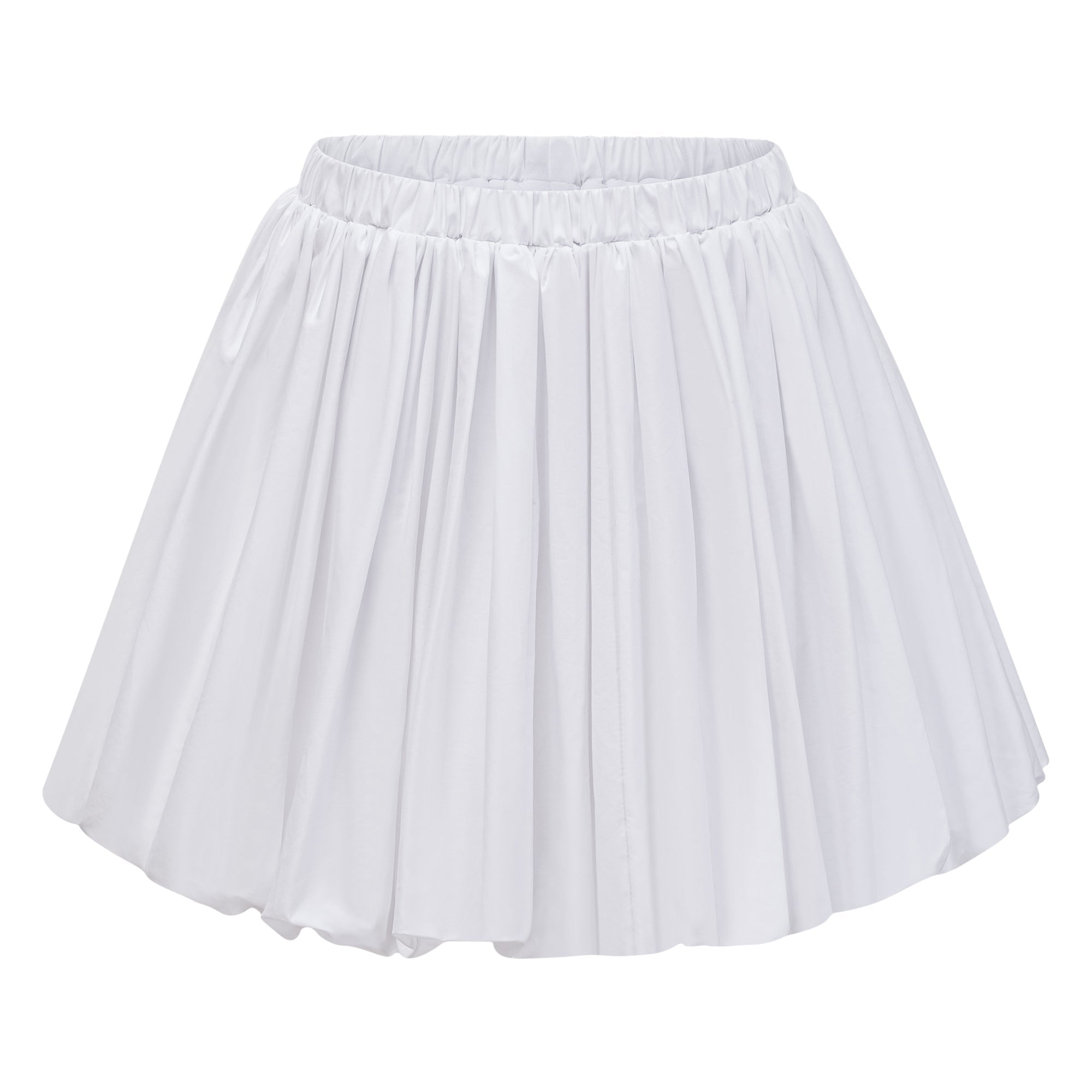 TIFFANY WHITE OFF-SHOULDER RUCHED BLOUSE & SKIRT SET