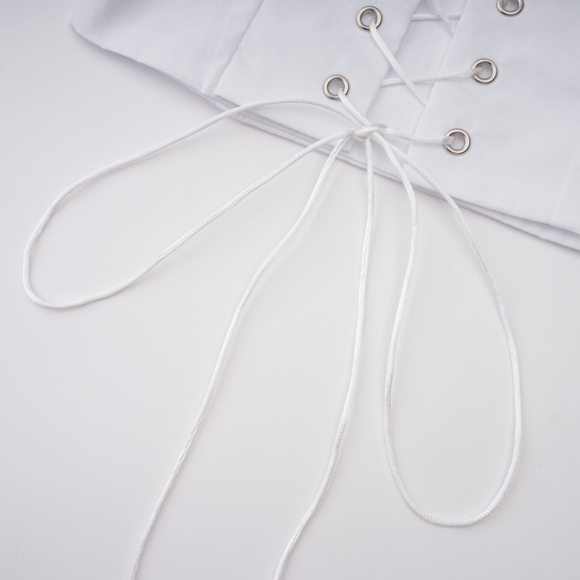 TIFFANY WHITE OFF-SHOULDER RUCHED BLOUSE & SKIRT SET