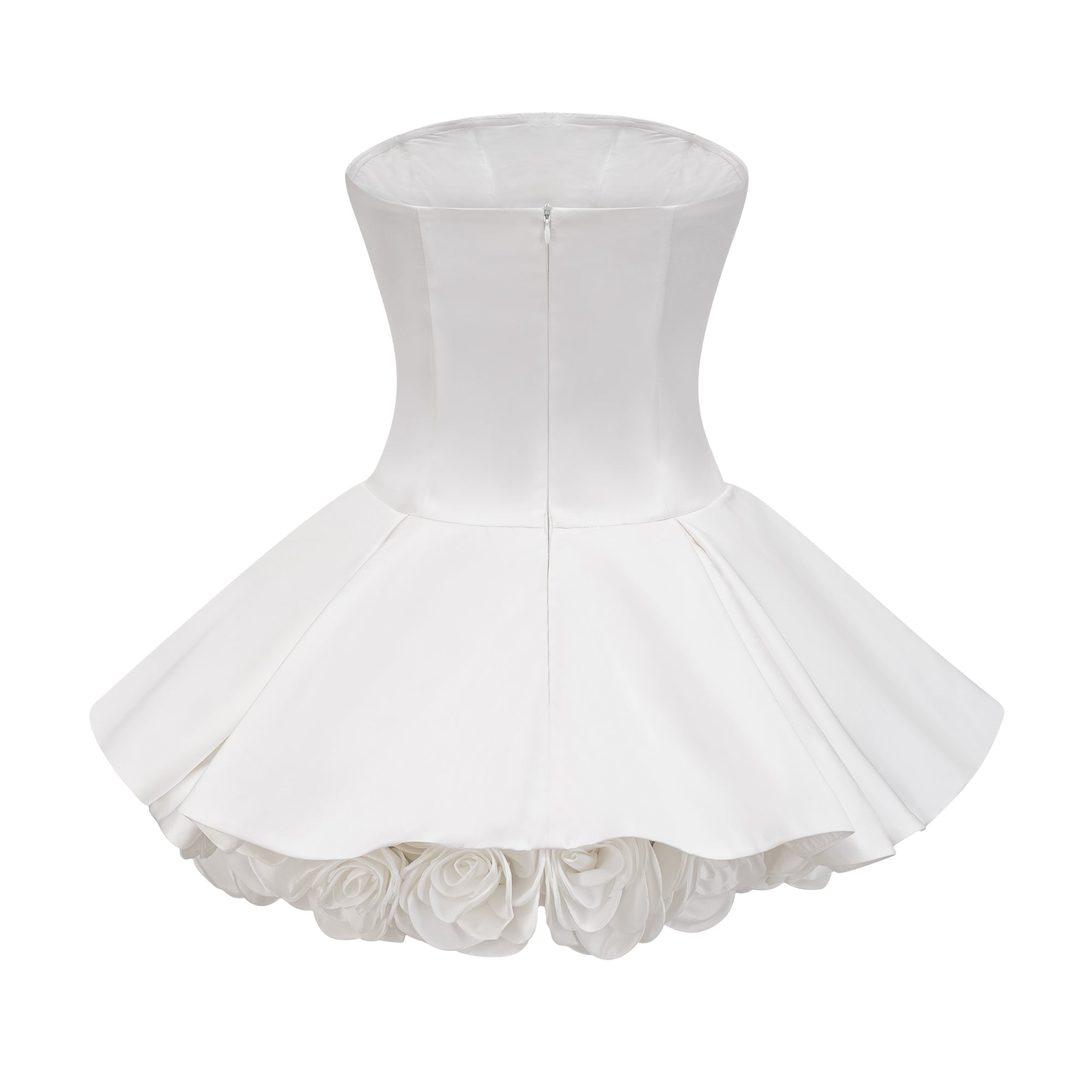 LUCIE WHITE PETAL CORSET MINI DRESS FOR PARTY