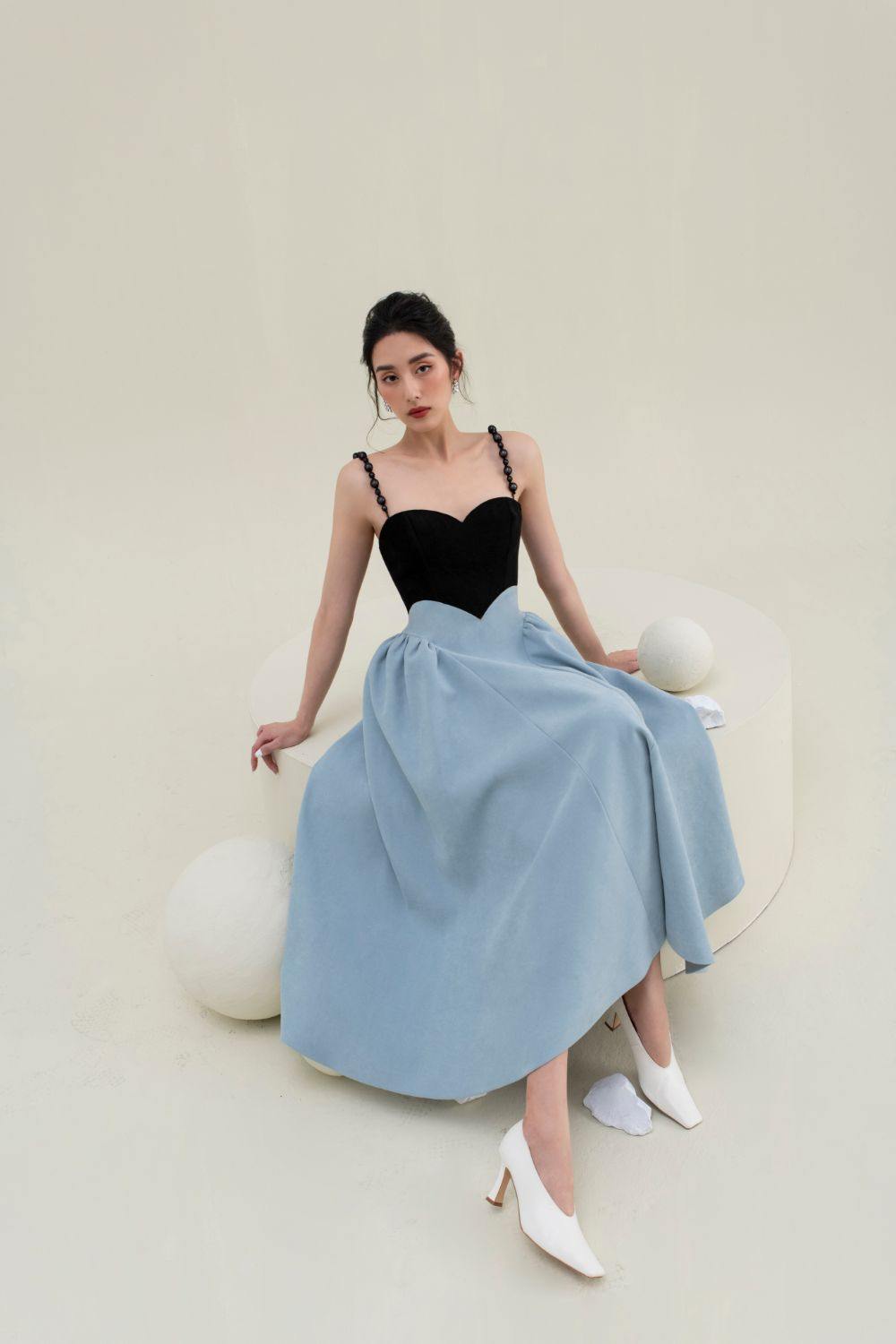 DESI BUSTIER MIDI DRESS, BODYCON PARTY