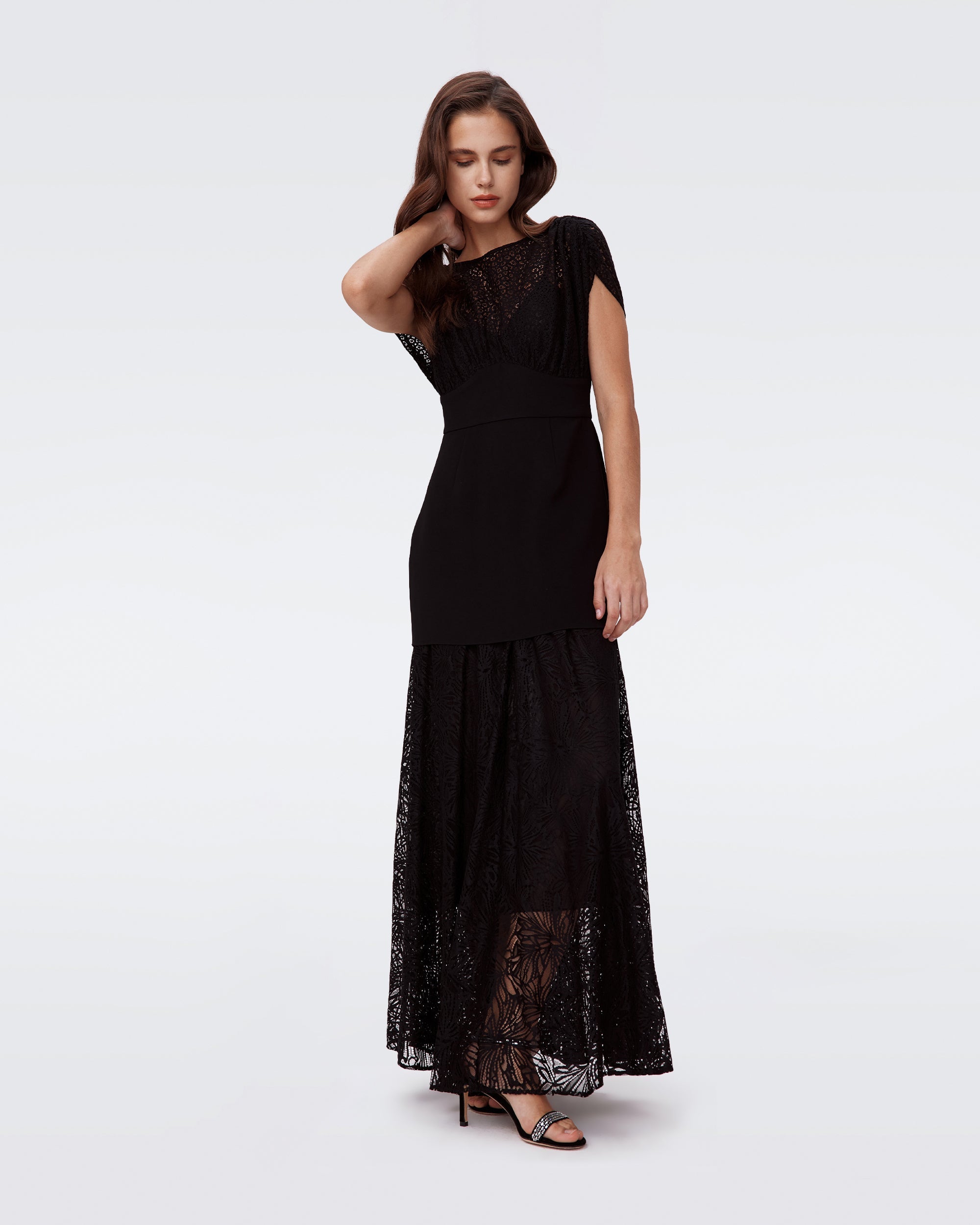 LESLIE LACE MAXI DRESS FOR WEDDING GUEST