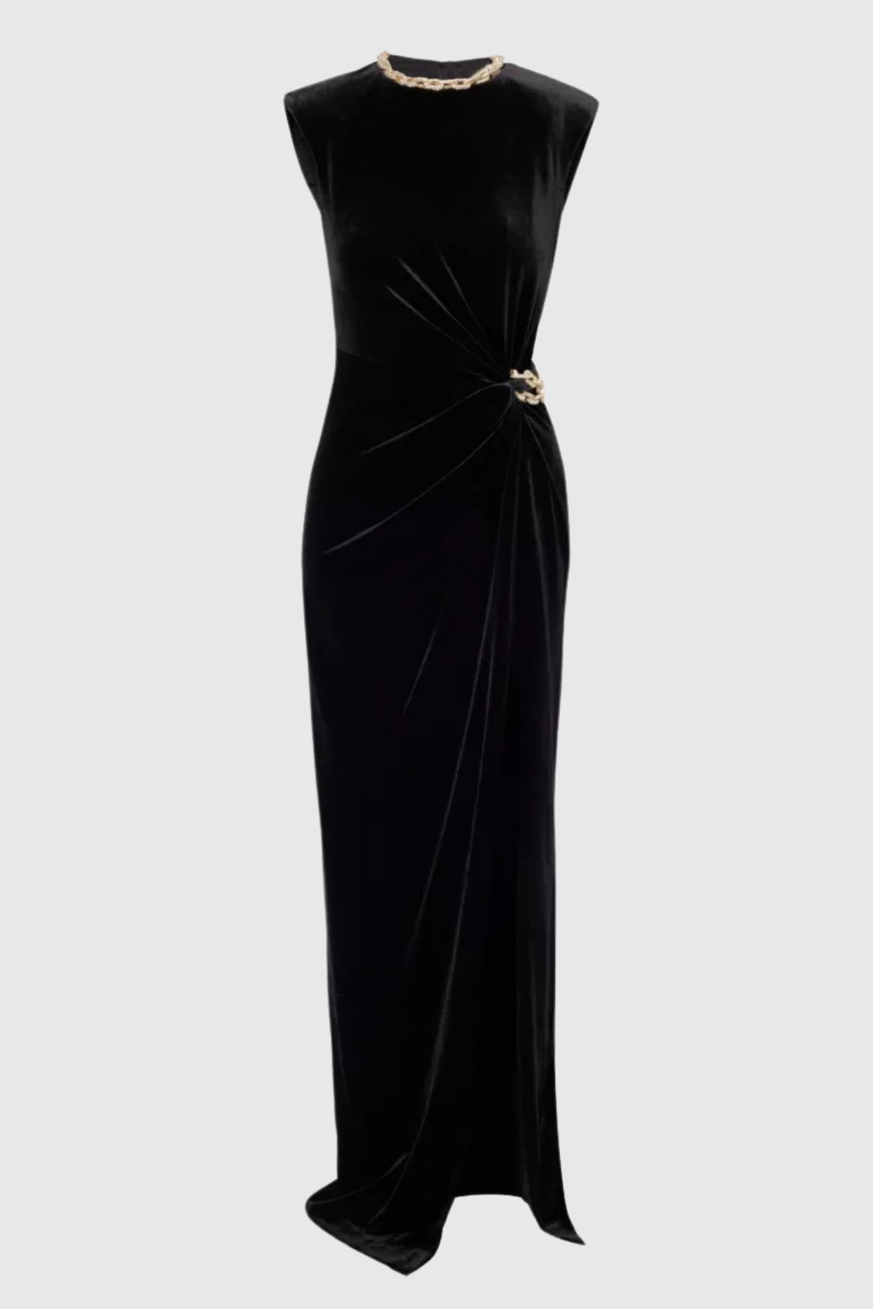 DALILA VELVET CHAIN MAXI DRESS FOR EVENING