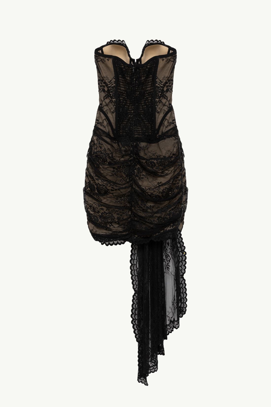 LACE CORSET STRAPLESS MINI DRESS FOR PARTY