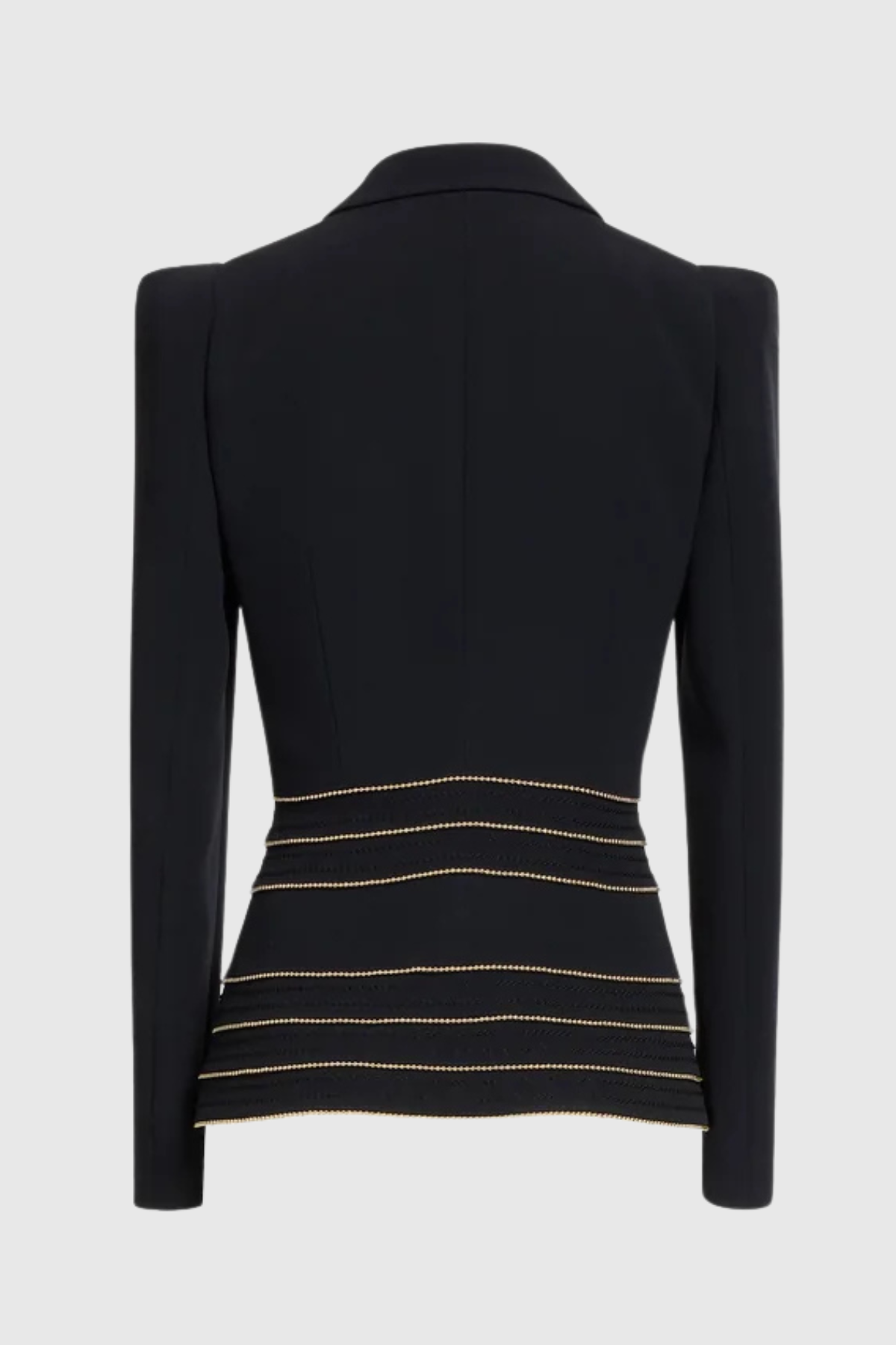 LUXE EMBELLISHED BLAZER & PANTS SET - BLACK