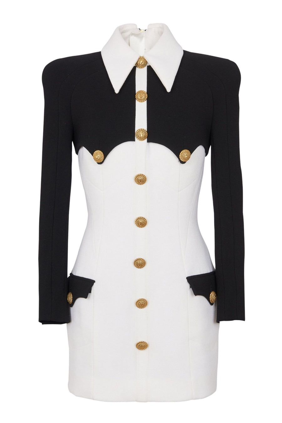 DELPHA GOLD BUTTON MINI DRESS FOR PARTY