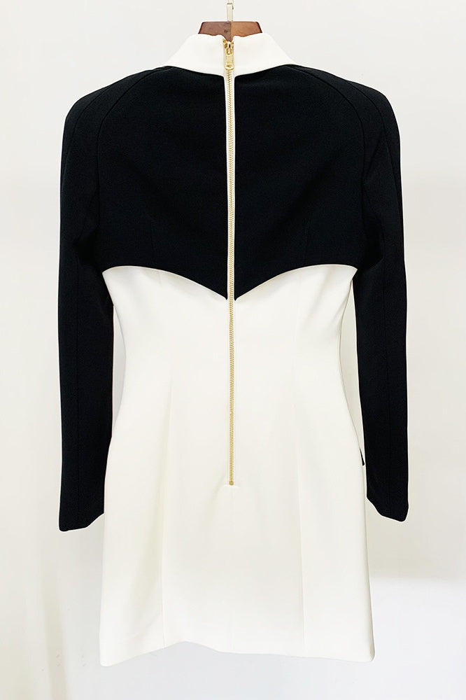 DELPHA GOLD BUTTON MINI DRESS FOR PARTY
