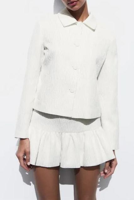 DENISE TEXTURED LAPEL BLAZER SET - FORMAL