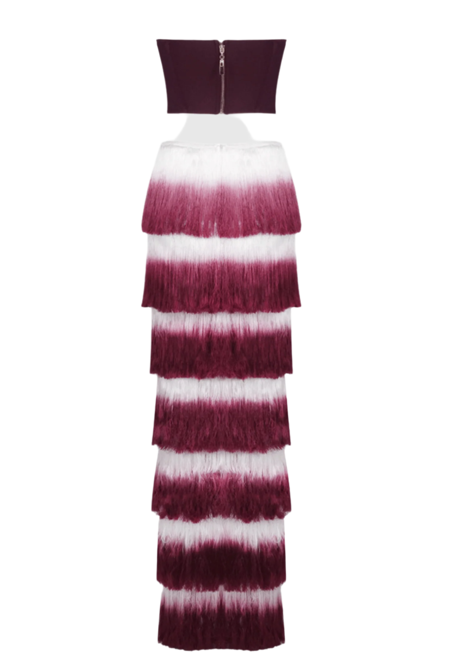 DESPO GRADIENT FRINGE CORSET BANDAGE TWO-PIECE SET