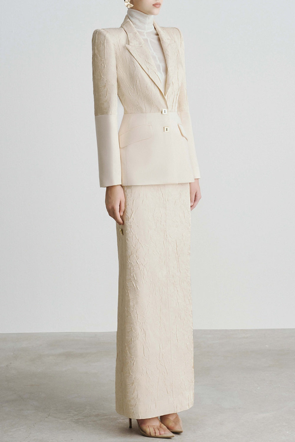 DOREEN JACQUARD TWO PIECE SET – WEDDING GUEST OUTFIT