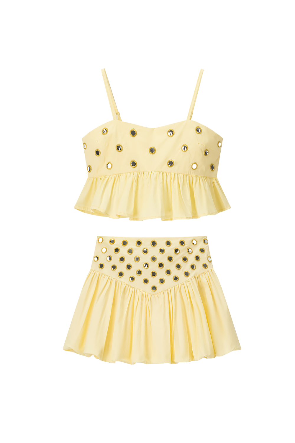 URSULA MIRROR CROP TOP & BUBBLE SKIRT SET