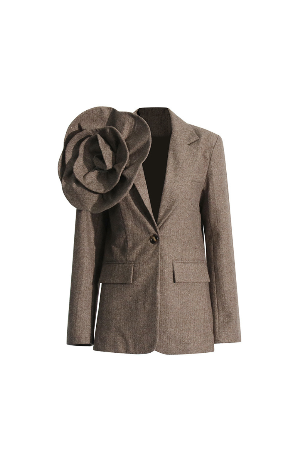 SADA BROWN FLOWER BLAZER FOR WEDDING PARTY