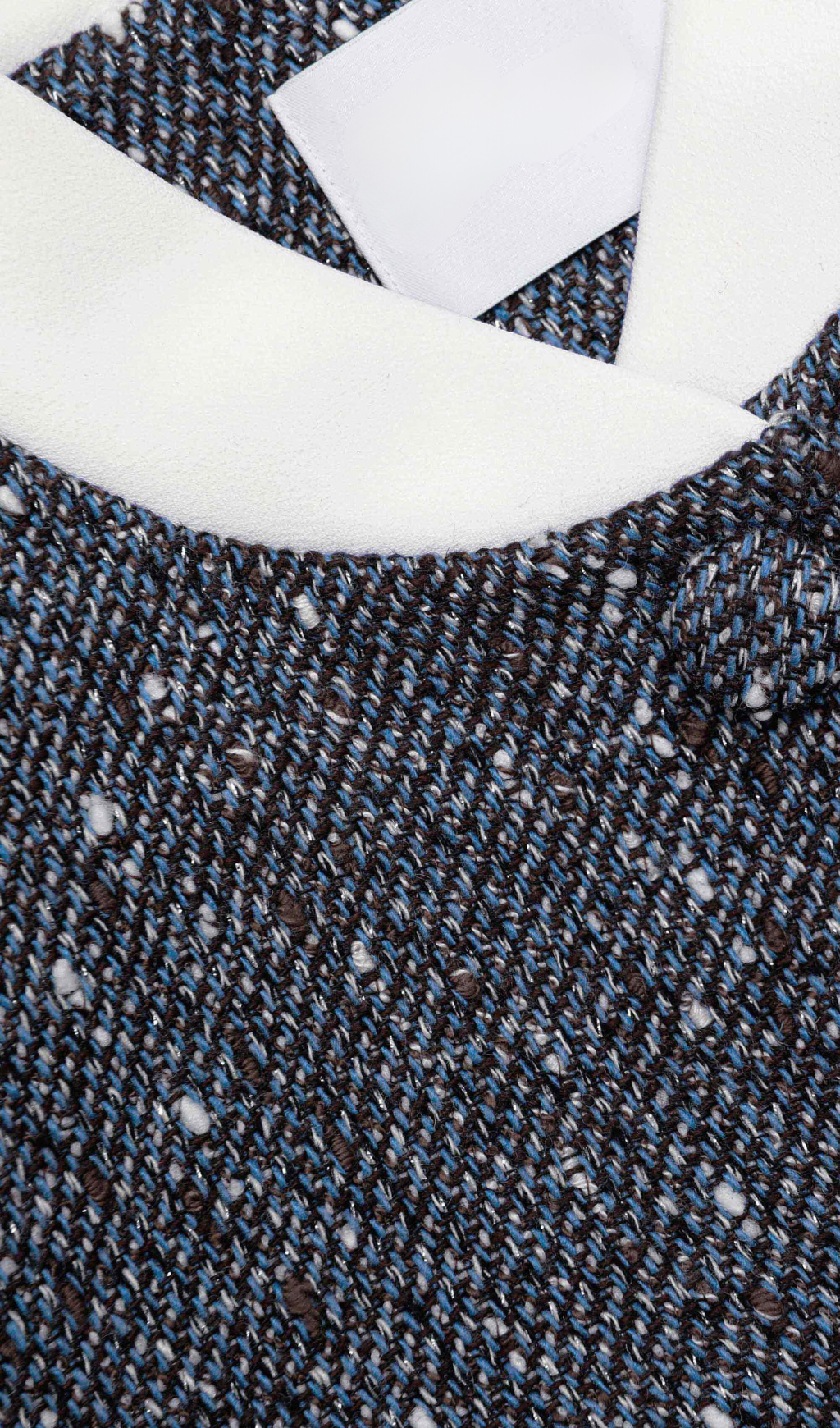 BLUE BOUCLE JACKET FOR WEDDING GUEST