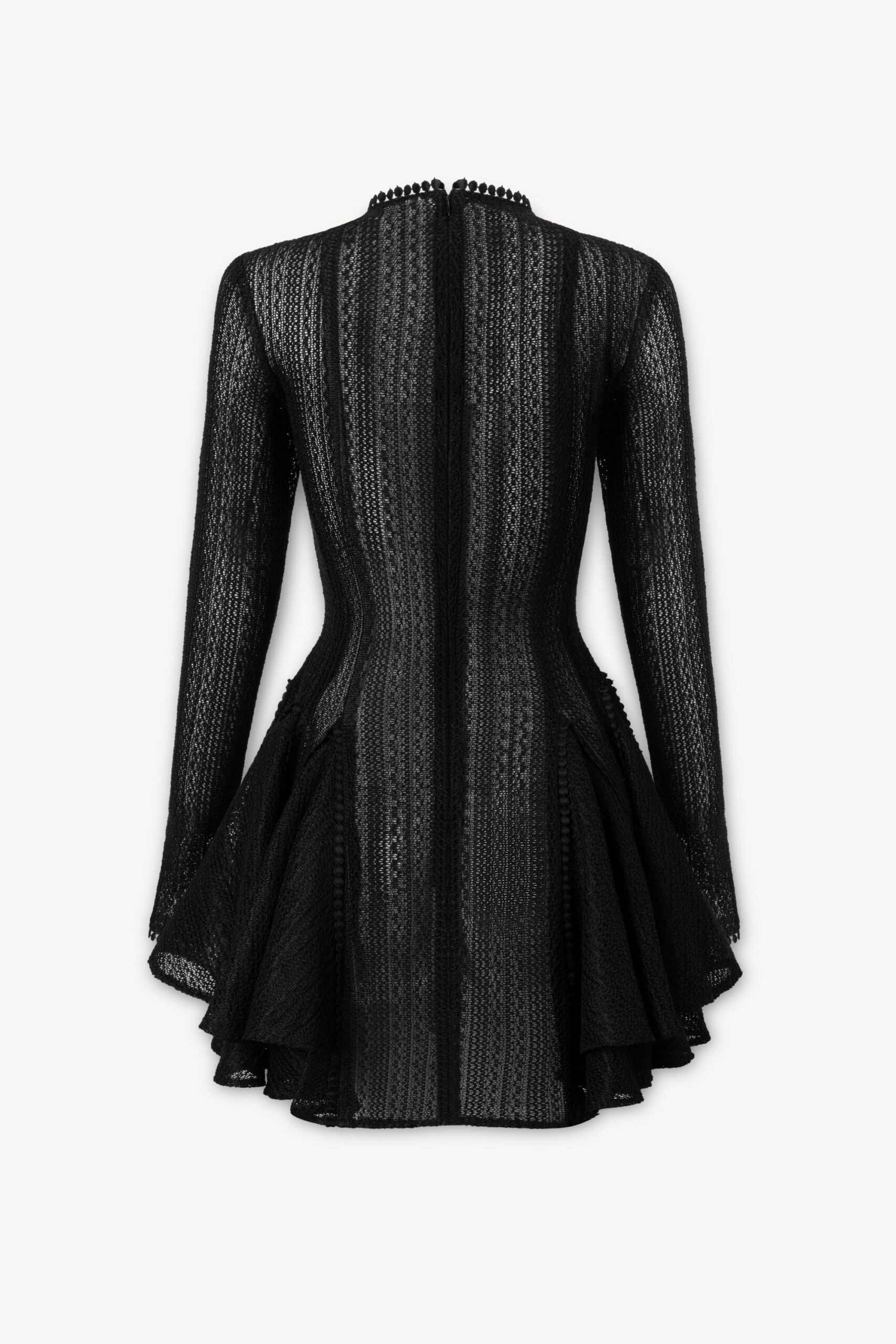 GIANA CROCHET LONG SLEEVE MINI DRESS, BOHO